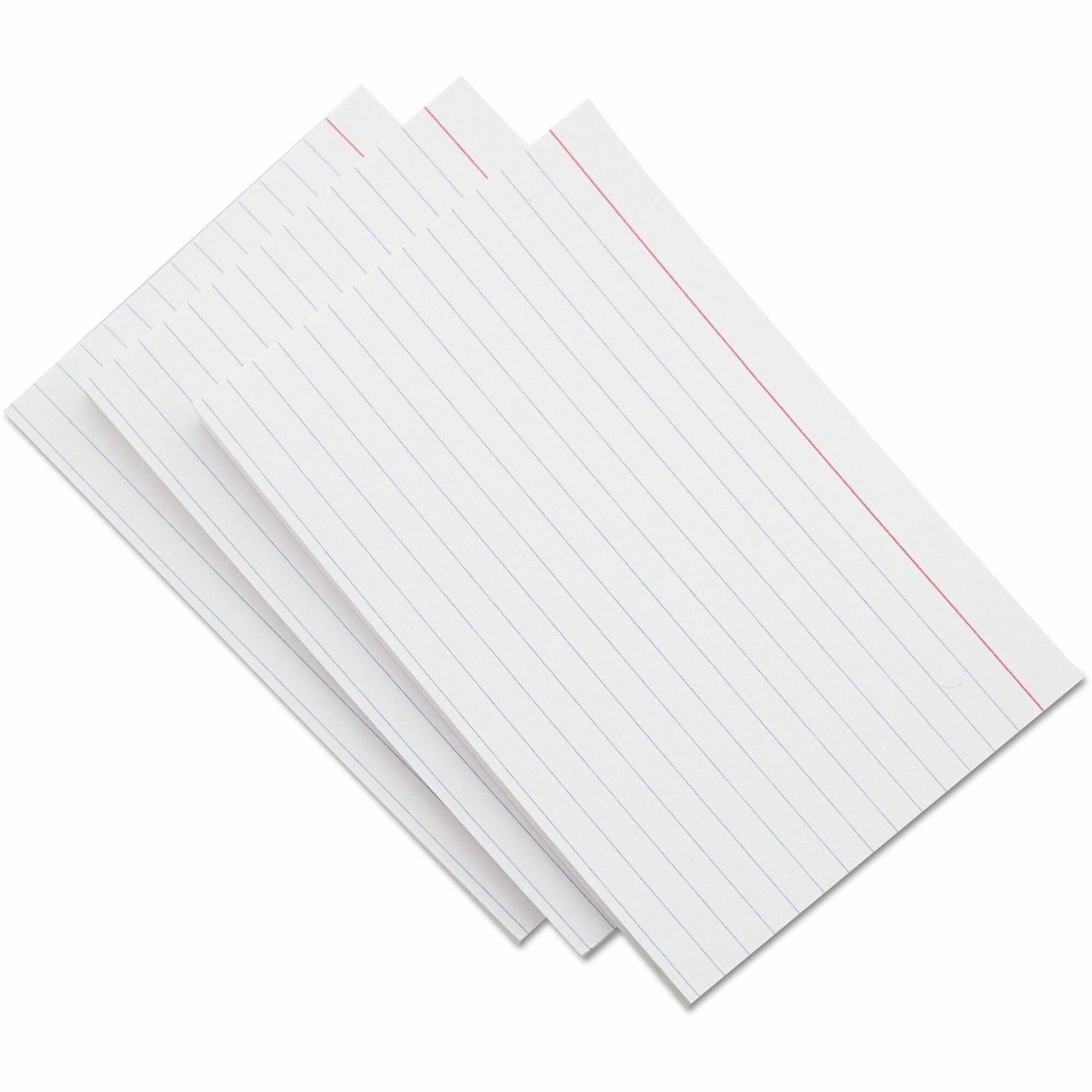 Universal Ruled Index Cards, 5 x 8, White, 100/Pack