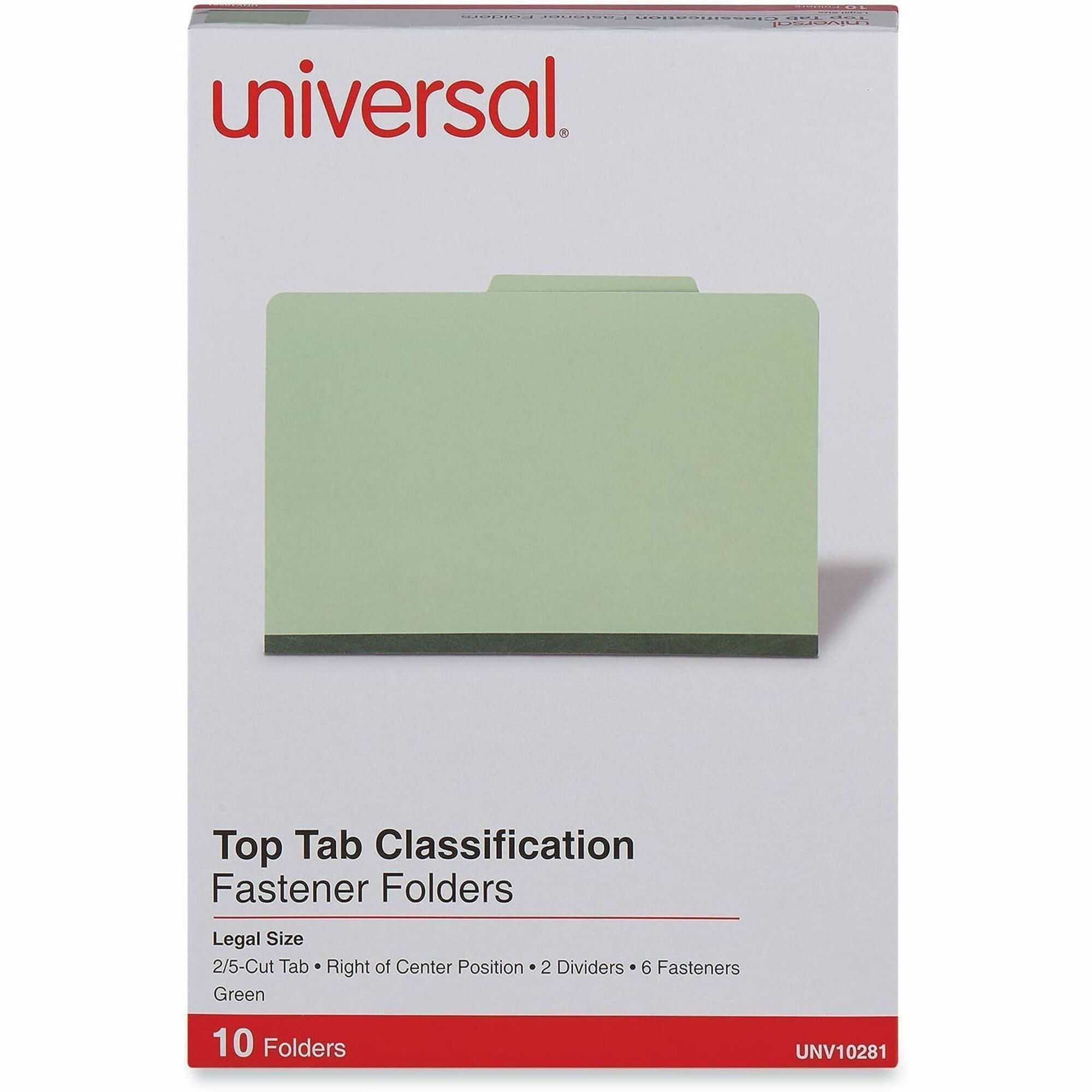 Universal 2/5 Tab Cut Legal Classification Folder