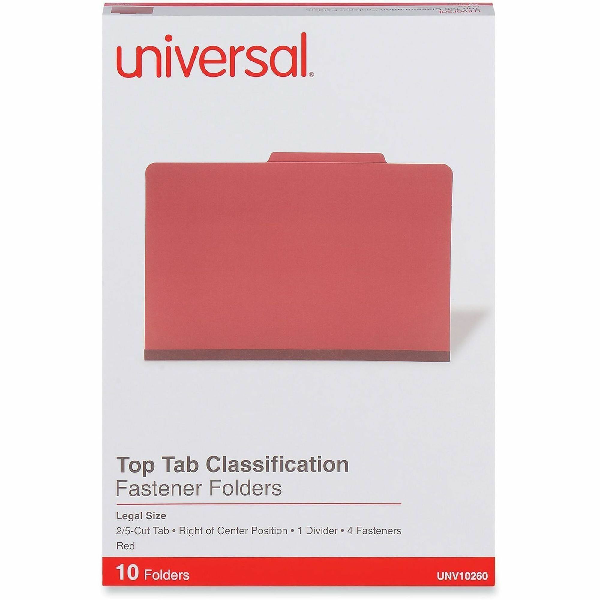 Universal 2/5 Tab Cut Legal Classification Folder