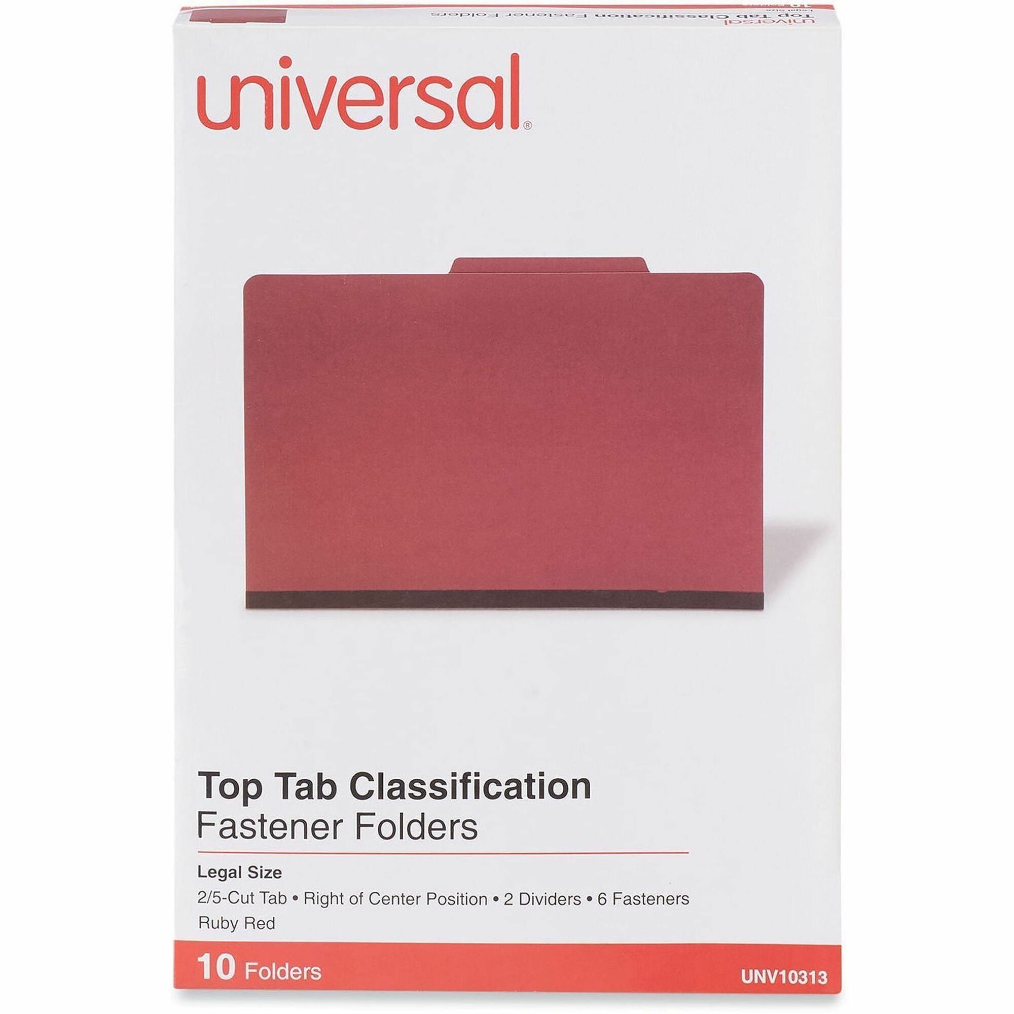 Universal 2/5 Tab Cut Legal Classification Folder