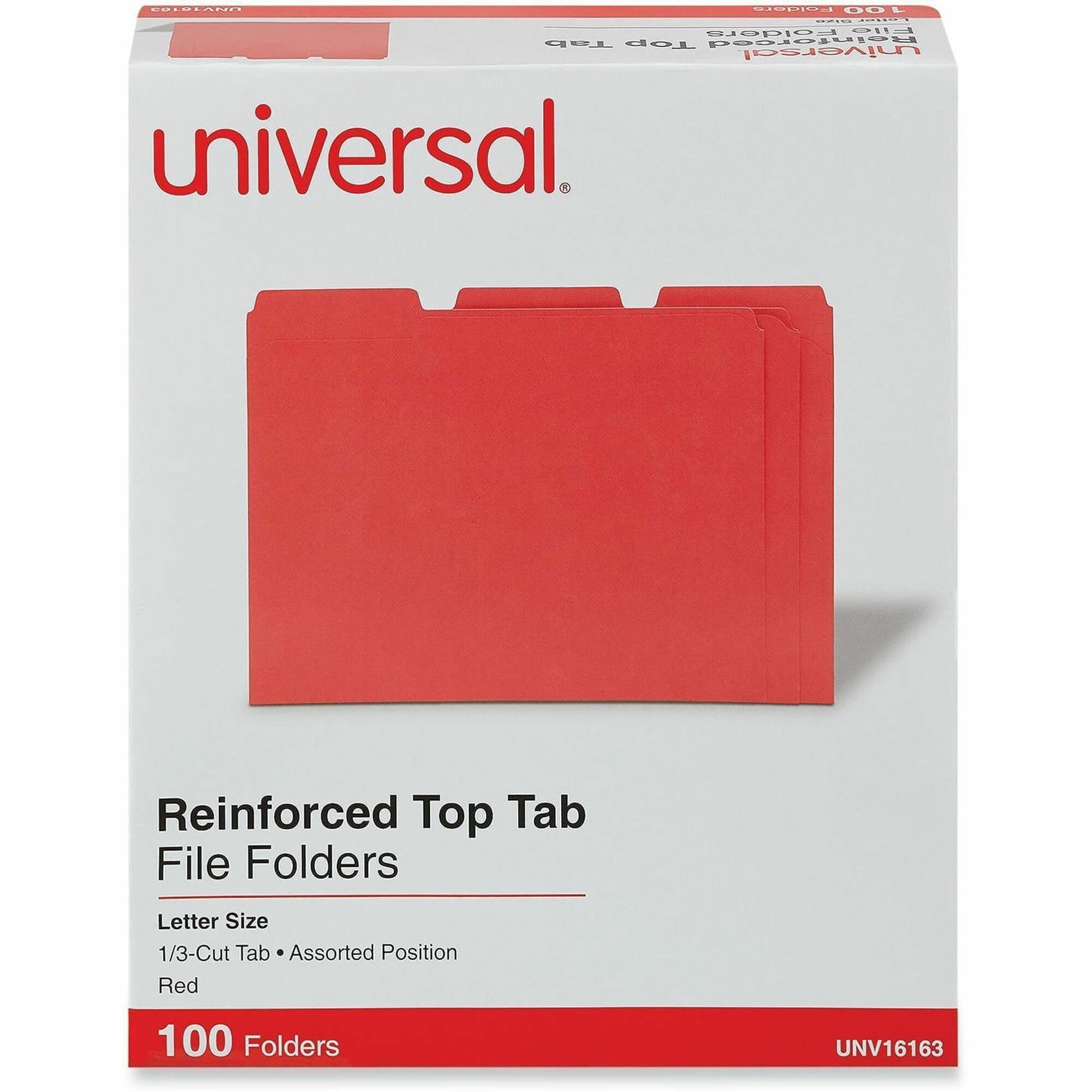 Universal 1/3 Tab Cut Letter Top Tab File Folder