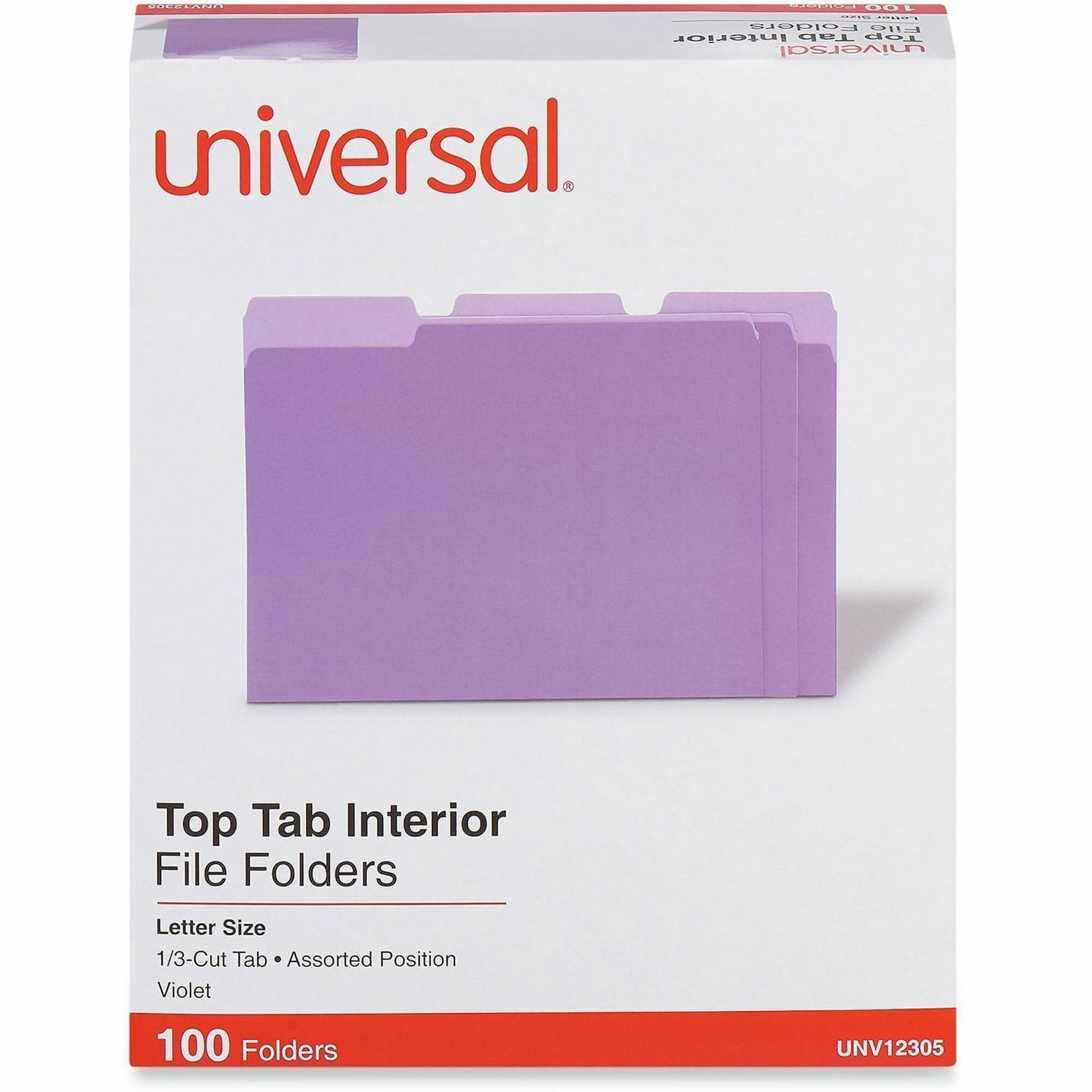 Universal 1/3 Tab Cut Letter Top Tab File Folder