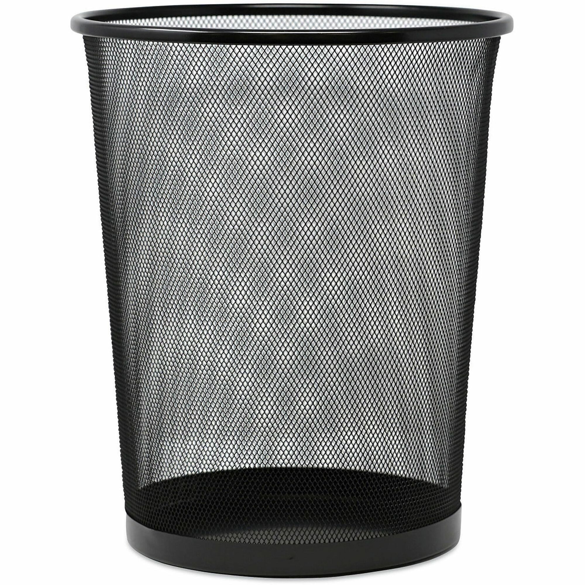 Universal Mesh Wastebasket, 18 qt, Steel Mesh, Black