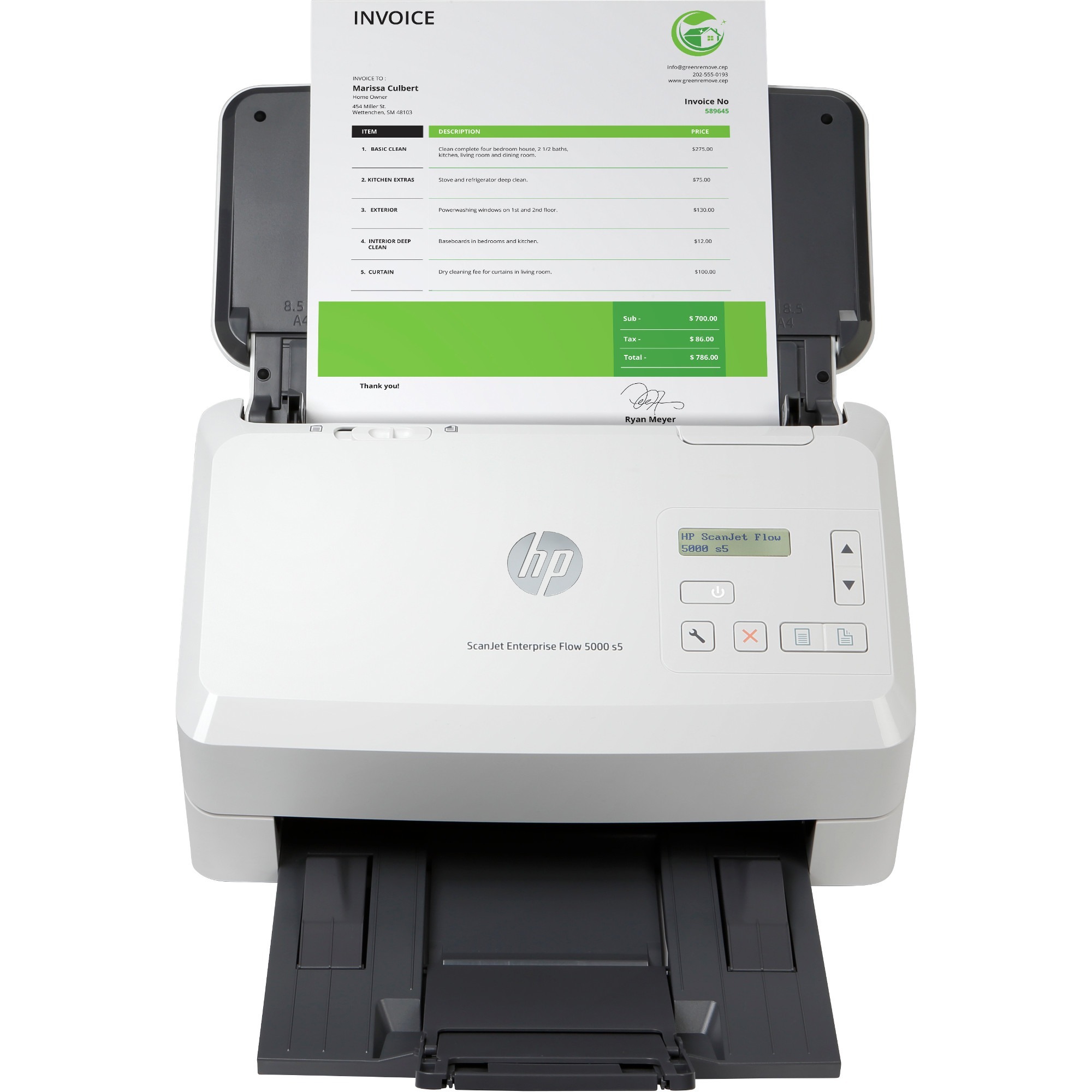 HP Scanjet Enterprise Flow 5000 S5 Sheetfed Scanner - 600 dpi Optical - 65 ppm (Mono) - 65 ppm (Color) - Color, Grayscale, Monochrome Scan - Duplex Scanning - Cut Sheet Paper, Laser Paper, Pre-punched Paper, Cheques, Business Card, Form, Plastic Card, Sta