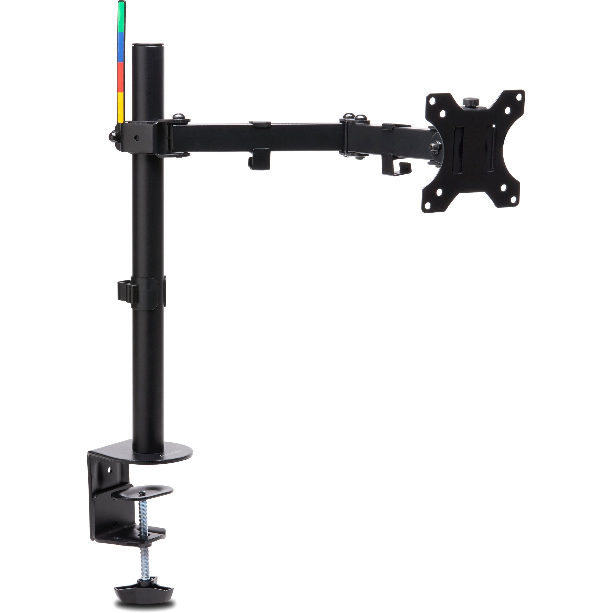 Kensington SmartFit Mounting Arm for Monitor - Black - Landscape/Portrait - Height Adjustable - 1 Display(s) Supported - 34" Screen Support - 17.60 lb (7983.23 g) Load Capacity - 75 x 75, 100 x 100 - VESA Mount Compatible - Steel, Aluminum, Metal