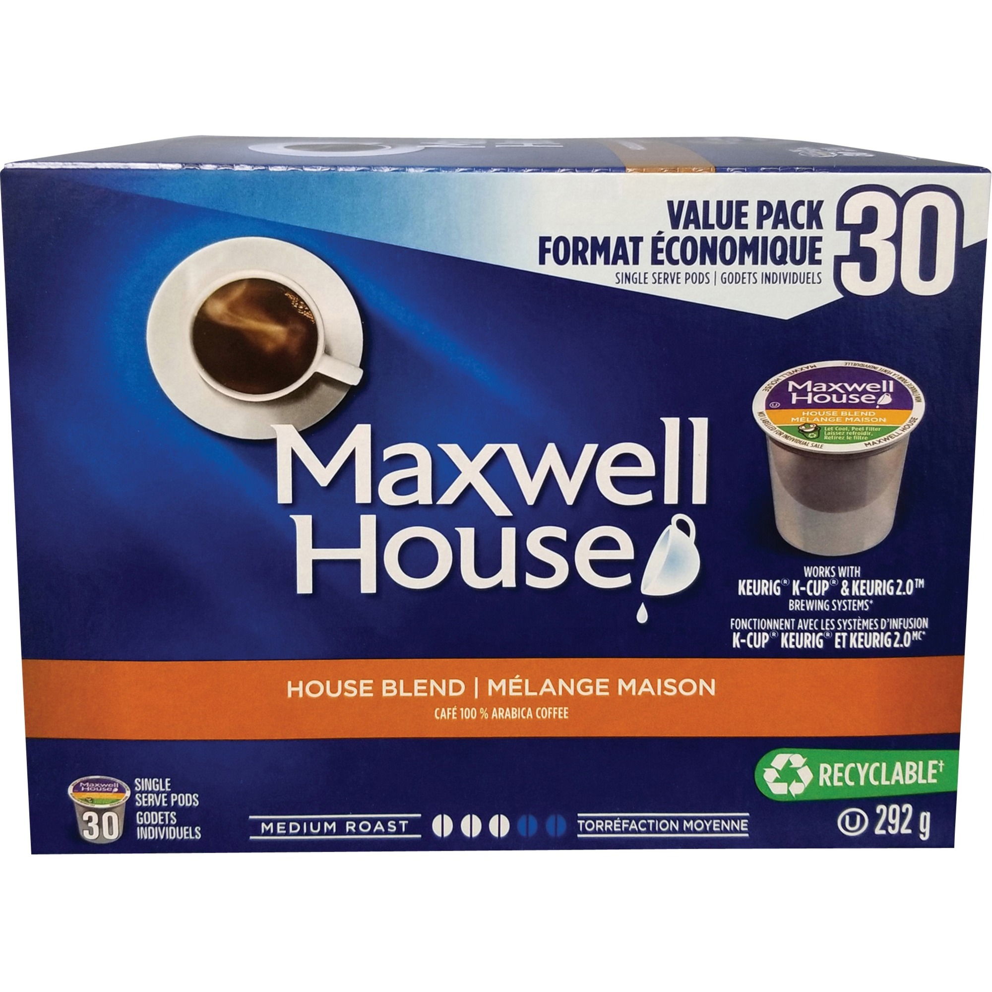 maxwell house coffee caffeine content