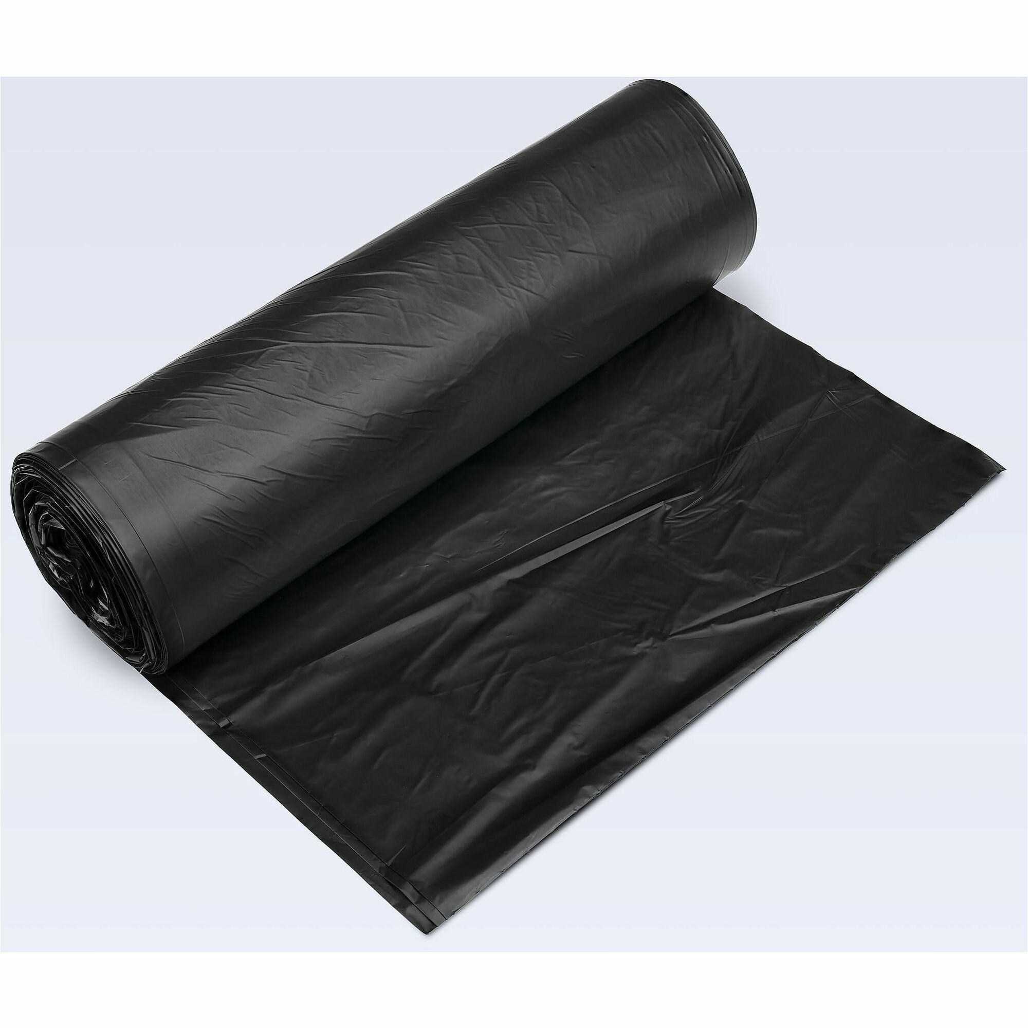 Inteplast HDPE Can Liners, 19 Microns, 38"x 58" , Black, Pack Of 150 Liners
