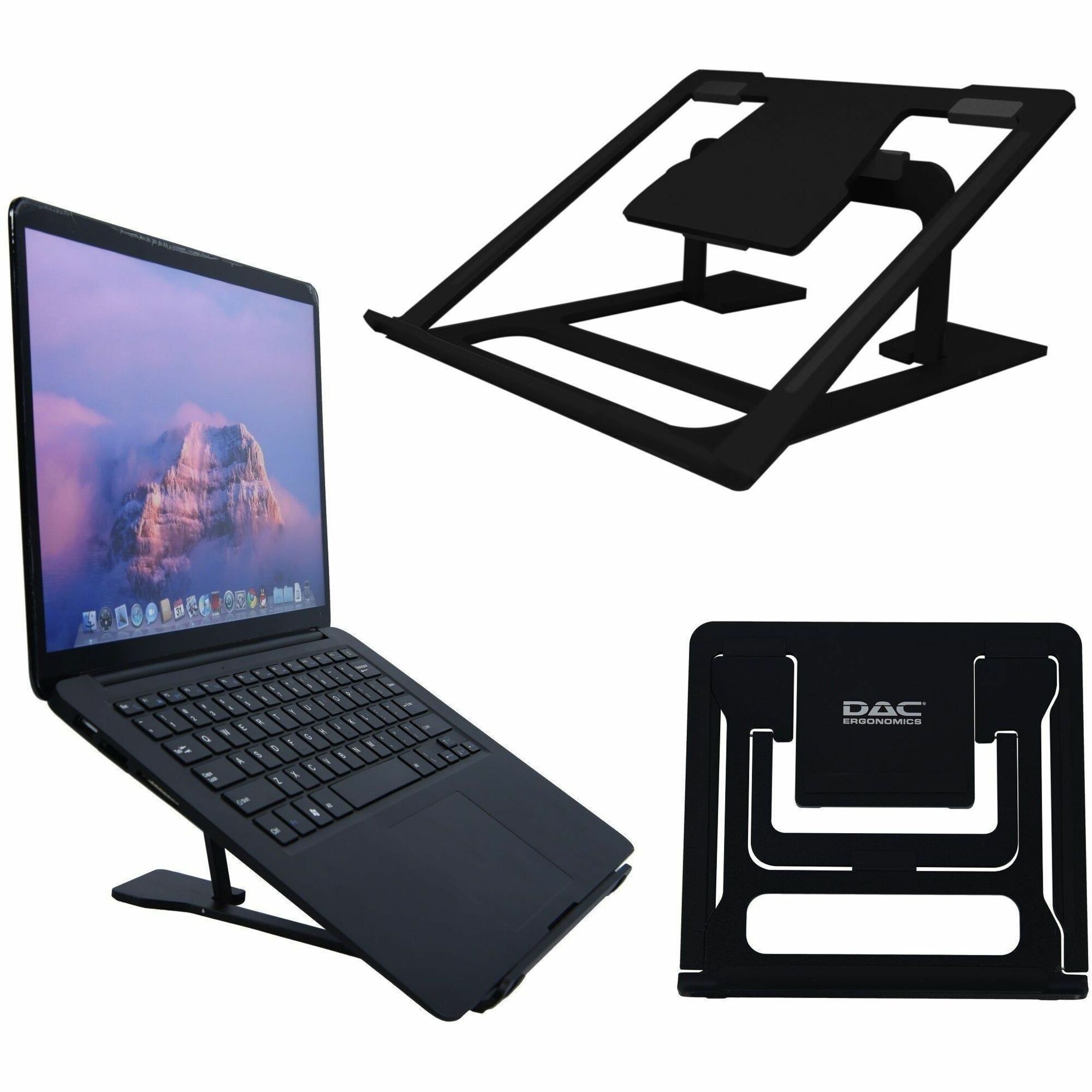 DAC® MP-224 Portable Laptop Stand With 6 Height Levels, Black