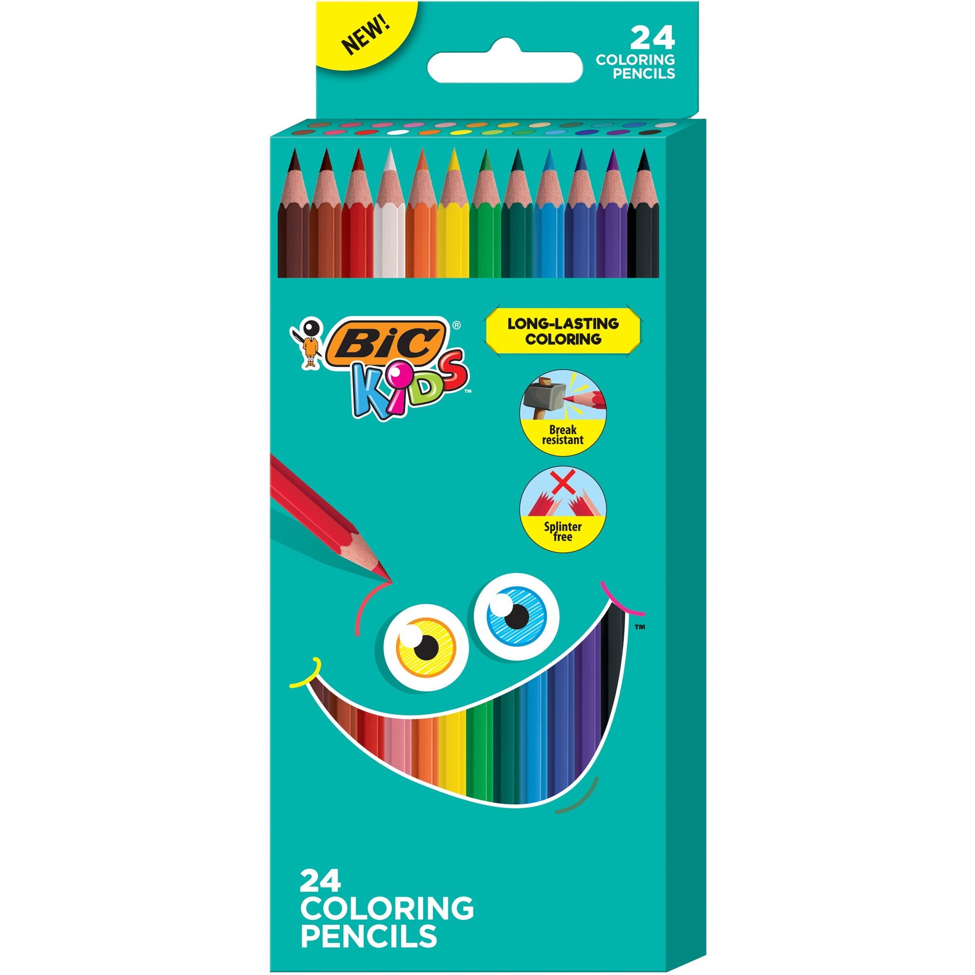 BIC Kids Coloring Pencils, Assorted, 24 Pack