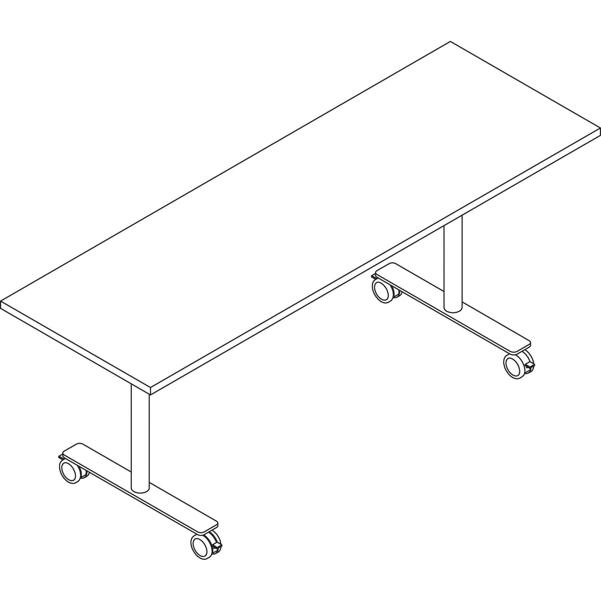 Groupe Lacasse Quorum Multiconference Table - Rectangle - 29" Height x 60" Width x 24" Depth - Finish: Musta - 1 Each