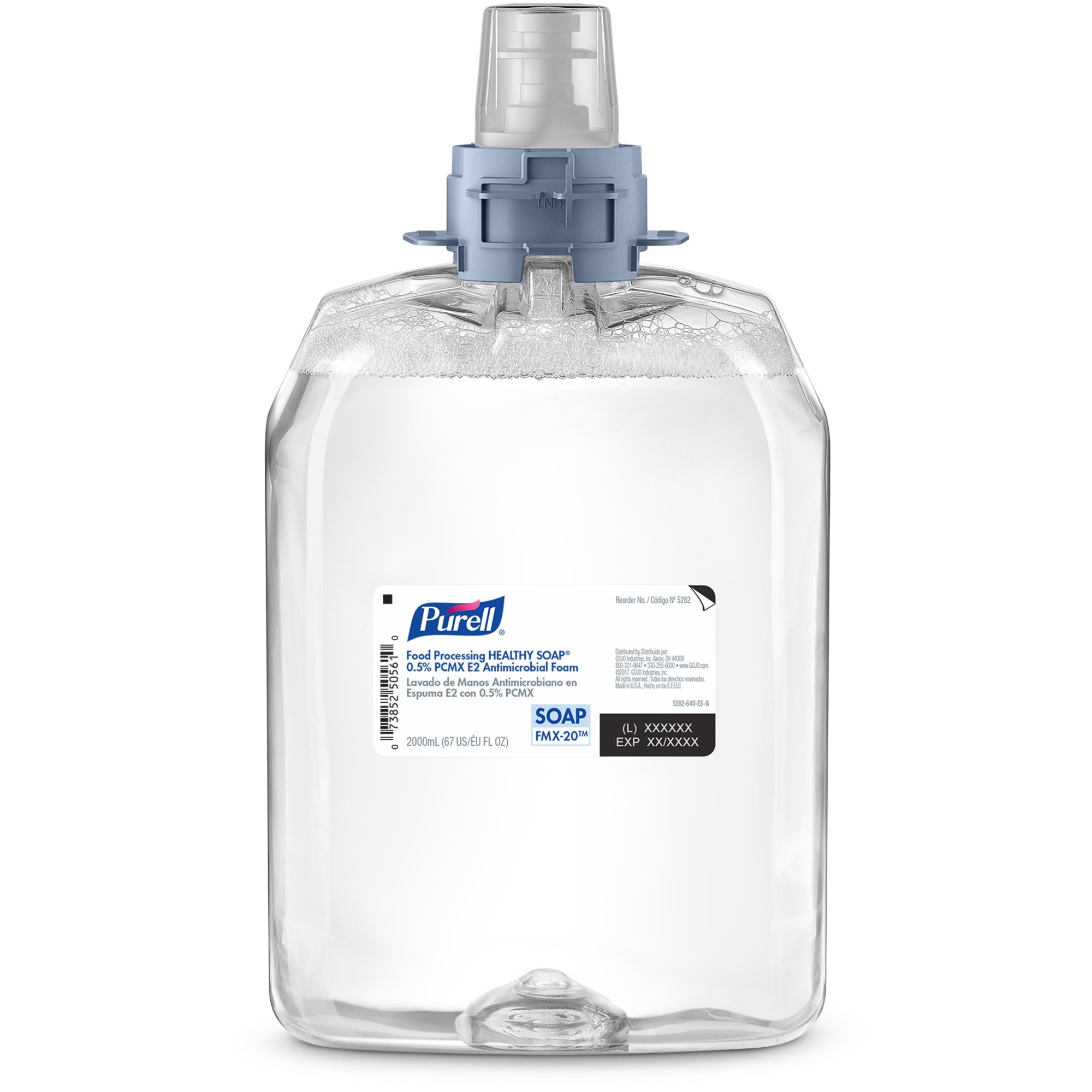 Gojo® FMX-20 HEALTHY SOAP™ 0.5% PCMX E2 Antimicrobial Foam - Fragrance-free Scent - 2.11 quart - Push-Style Dispenser - Oil Remover, Soil Remover, Kill Germs, Grease Remover - Hand, Food Processing Industry - Clear - Dye-free - 2 / Carton