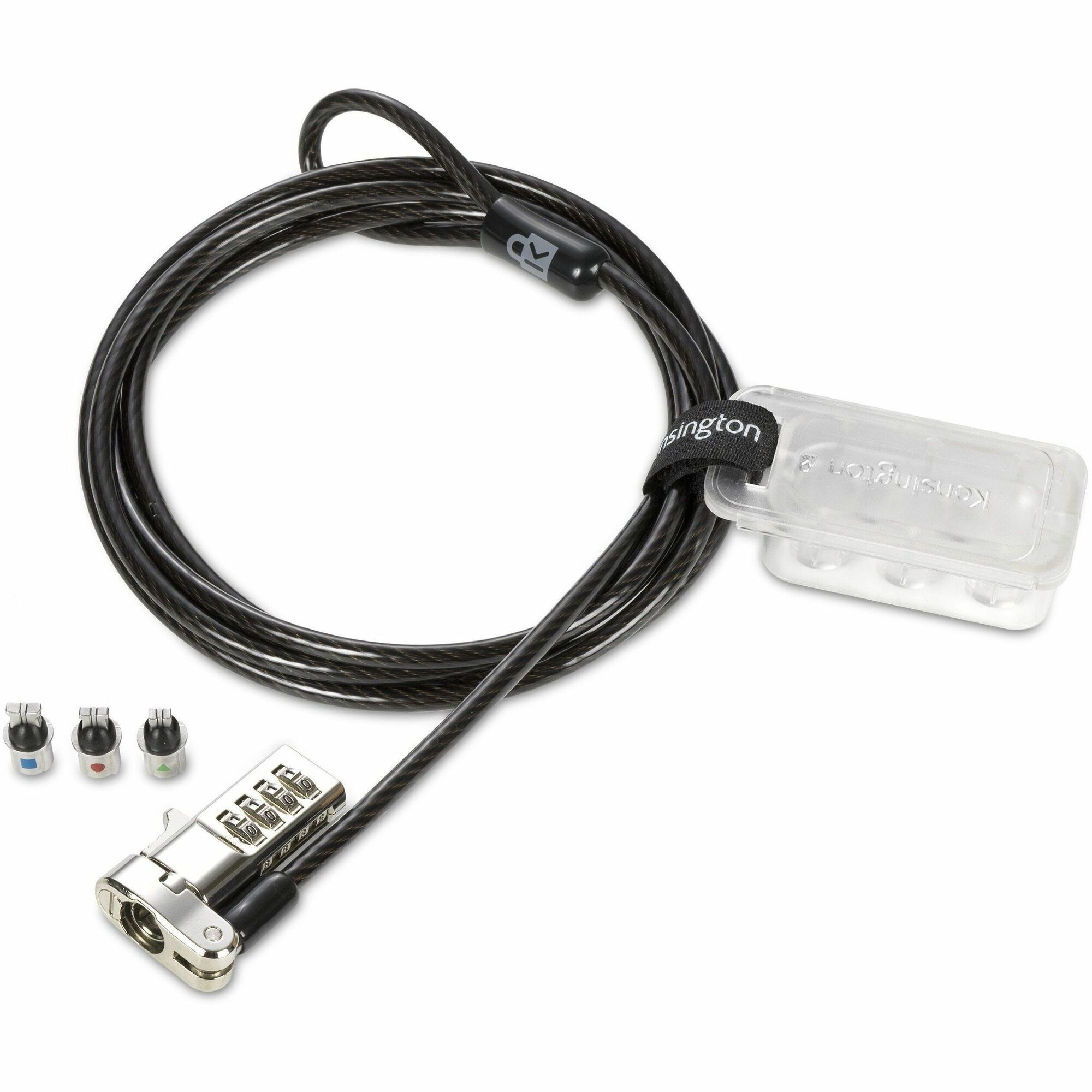 Kensington Universal 3-in-1 Combination Serialized Laptop Lock 25-Pack - 5.9 ft (1.80 m) Cable - Preset - 4-digit - Combination Lock - Carbon Steel, Plastic - For Notebook