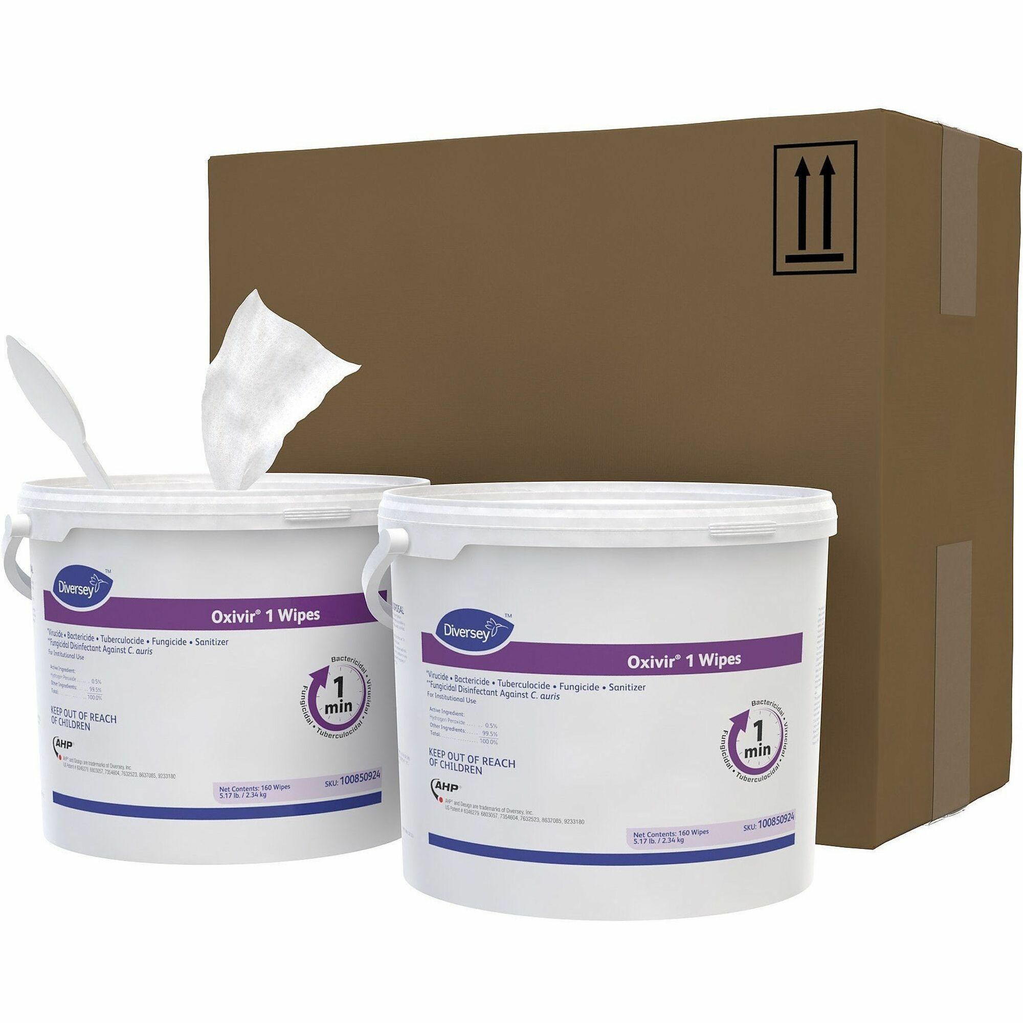 Diversey One-Step Ready-to-Use Hospital Disinfectant Cleaner Wipe