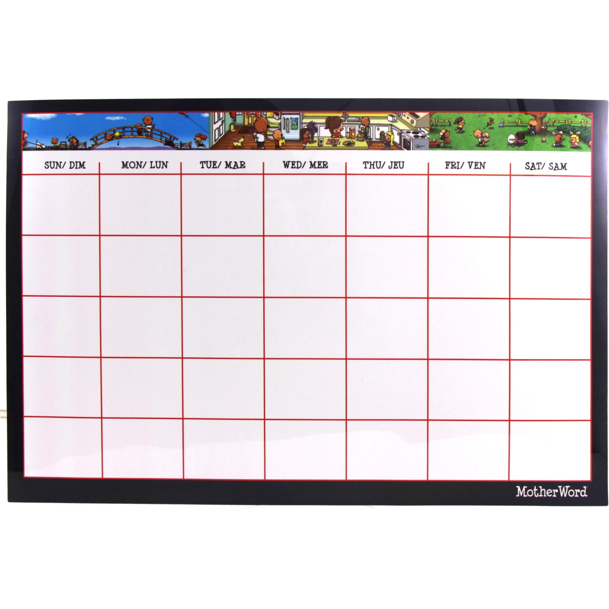 Office Experts :: Office Supplies :: Calendars & Planners :: Calendars & Refills :: Appointment Books & Planners :: Motherword® Dry-Erase Calendar - 1 Year - January 2022 Till December 2022 - Desk Pad - 11" Width - Dry Erase Surface, Bilingual - 1 Each