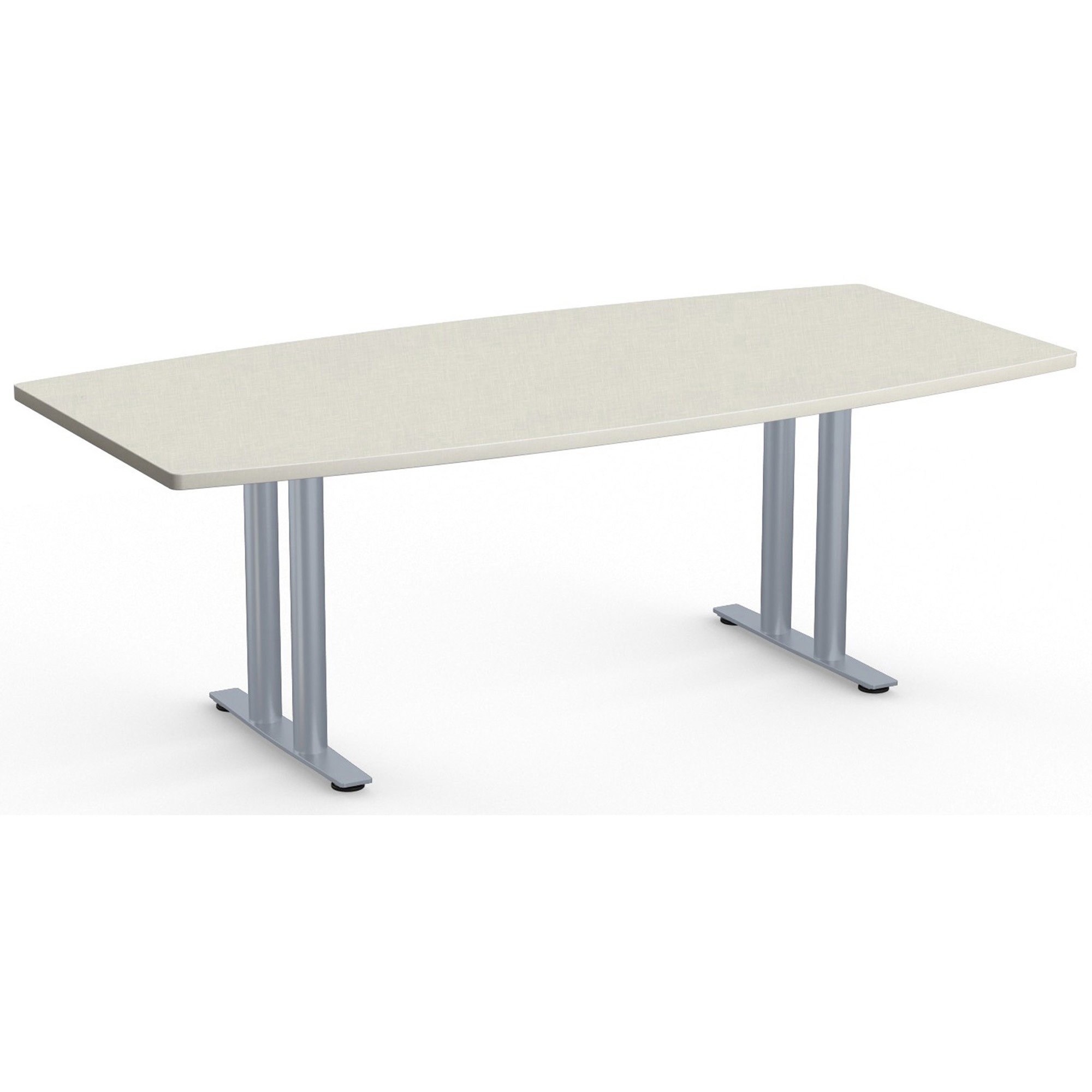 Special-T Sienna Conference Table Component - Crisp Linen Boat Top - T-shaped Base - 84" Table Top Length x 42" Table Top Width - 29" Height - Assembly Required - High Pressure Laminate (HPL) Top Material - 1 Each