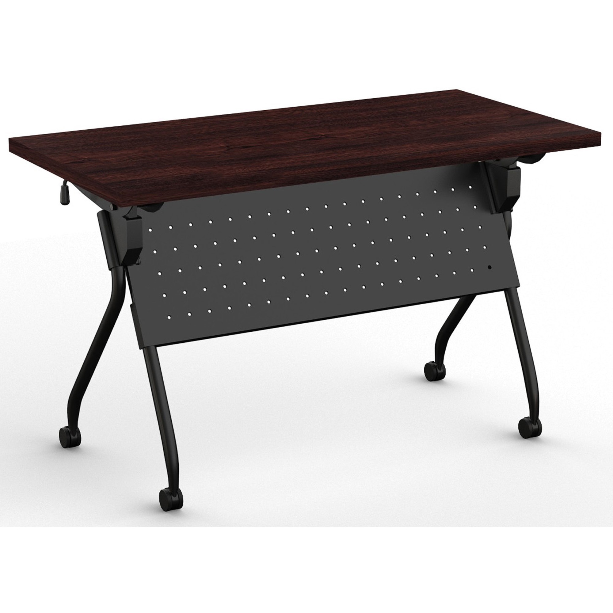 Special-T Transform-2 Flip & Nest Table - Espresso Rectangle Top - Black Cross Beam Base - 112 lb Capacity x 48" Table Top Width x 24" Table Top Depth x 1.25" Table Top Thickness - 30" Height - Assembly Required - Steel - High Pressure Laminate (HPL) Top Material - 1 Each