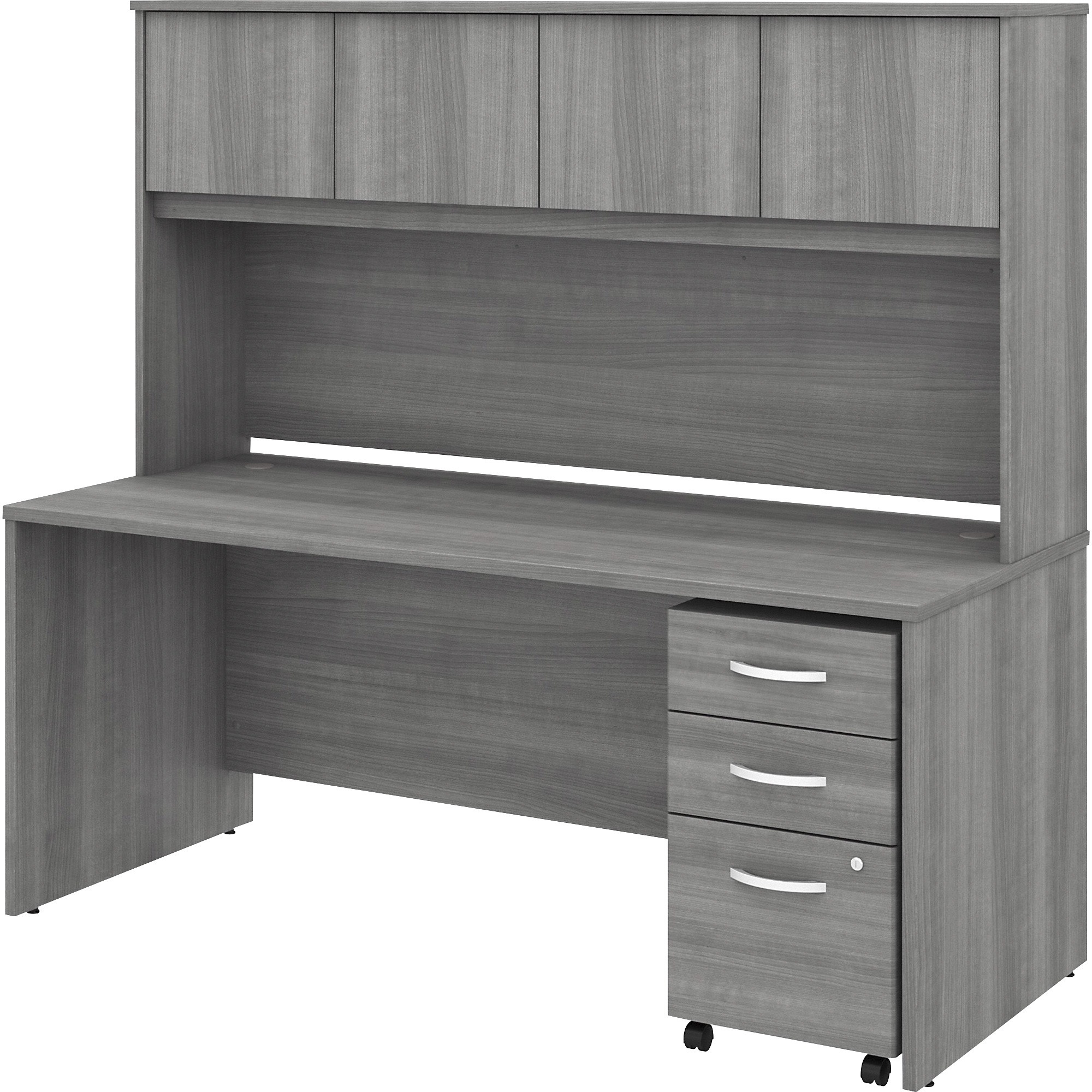 Bush Business Furniture Studio C 72W x 30D Office Desk with Hutch and Mobile File Cabinet
