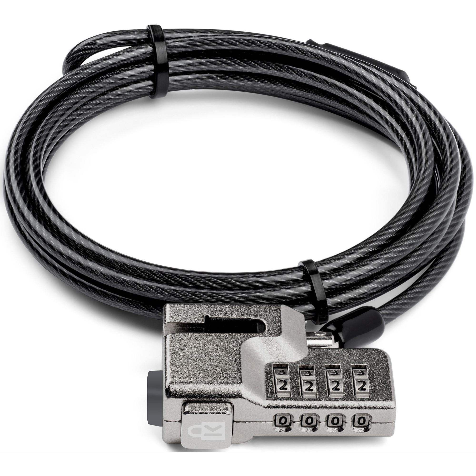 Kensington Combination Lock for Surface Pro and Surface Go - 6 ft (1.83 m) Cable - Resettable - Combination Lock - Black, Silver - Carbon Steel, Plastic - For Notebook