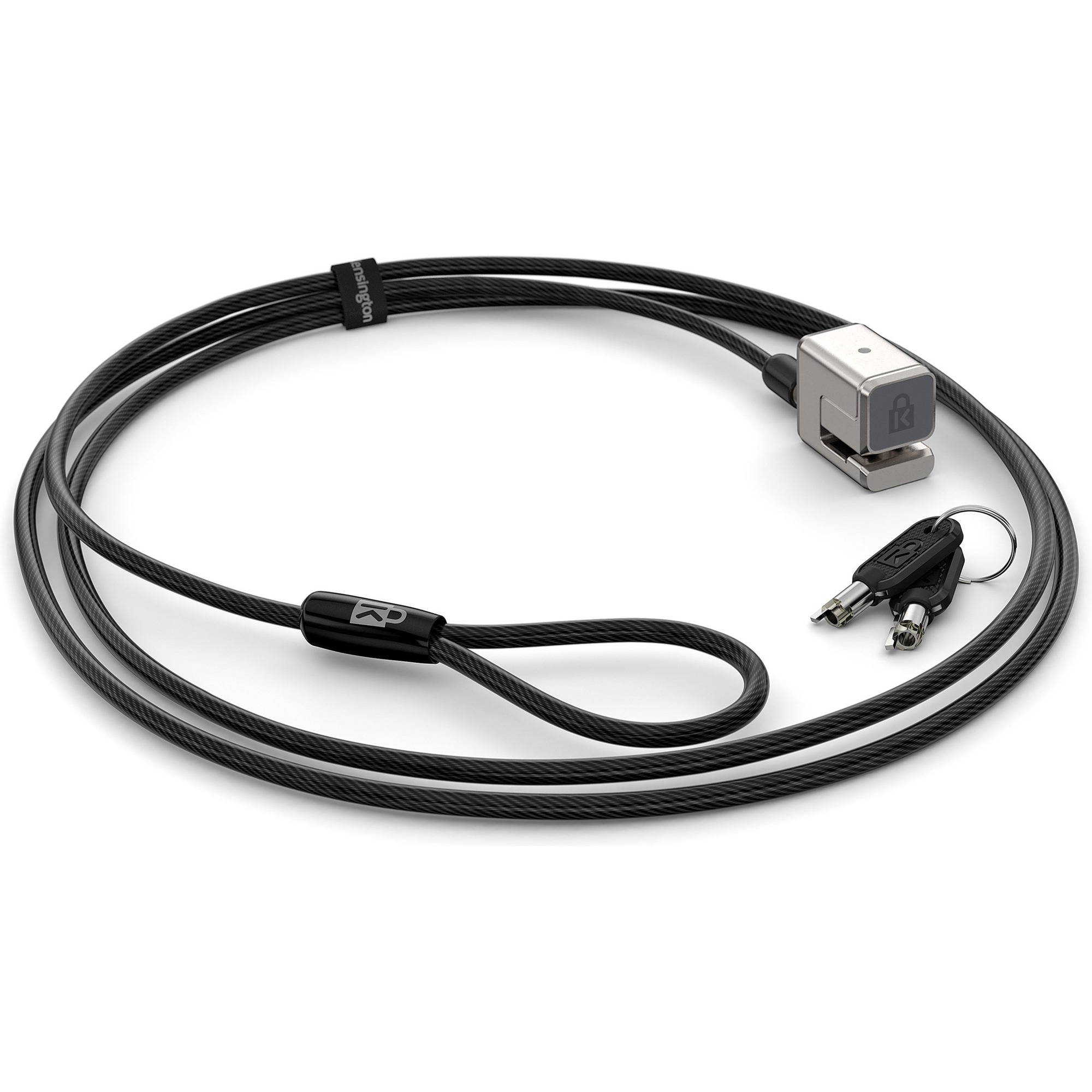Kensington Keyed Cable Lock for Surface Pro and Surface Go - TAA - 5.9 ft (1.80 m) Cable - Keyed Lock - Black, Silver - Carbon Steel, Plastic - For Tablet 