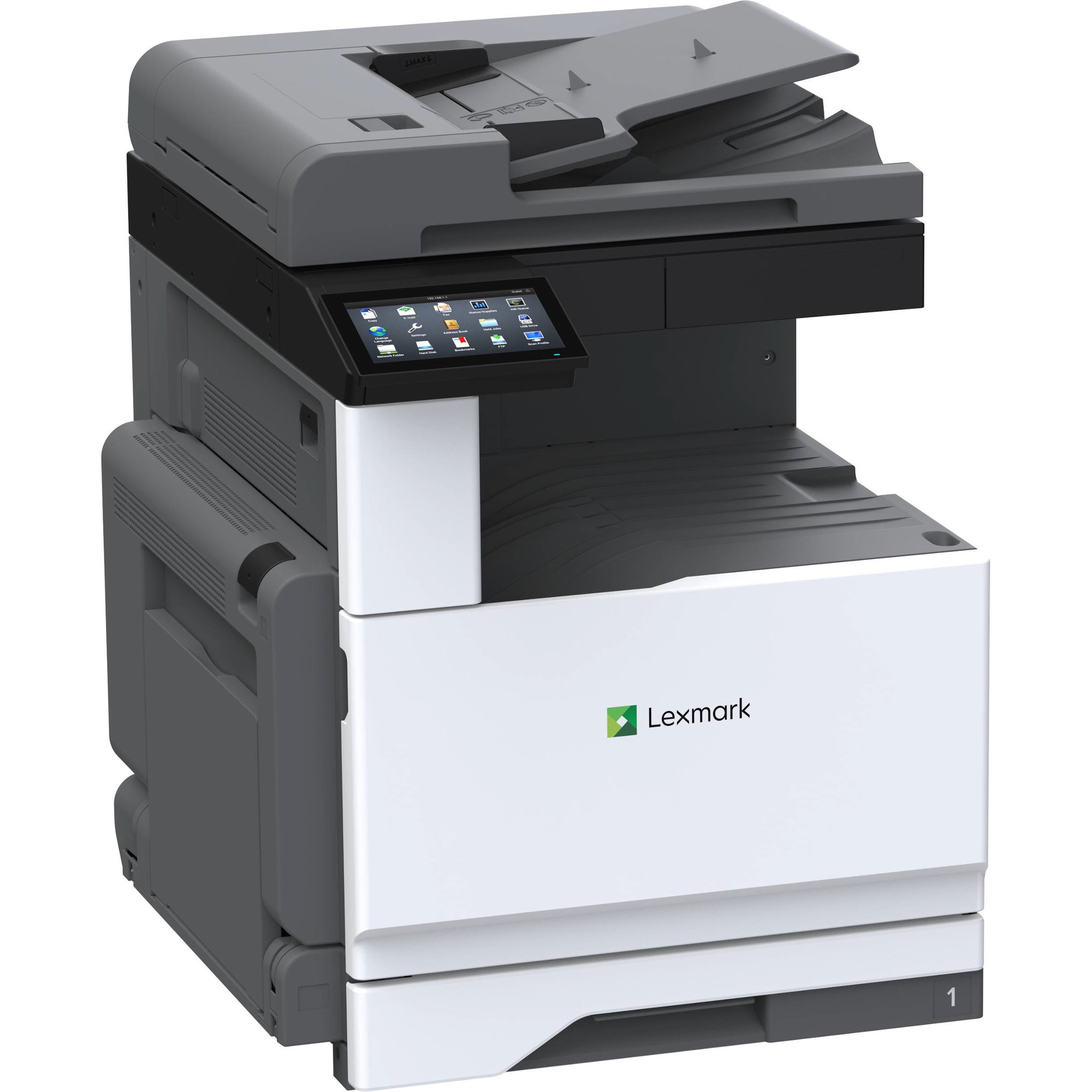 Lexmark CX931dse Laser Multifunction Printer - Color - Copier/Printer/Scanner - 35 ppm Mono/35 ppm Color Print - 1200 x 1200 dpi Print - Automatic Duplex Print - Up to 150000 Pages Monthly - Color Flatbed Scanner - 600 dpi Optical Scan - Gigabit Ethernet 