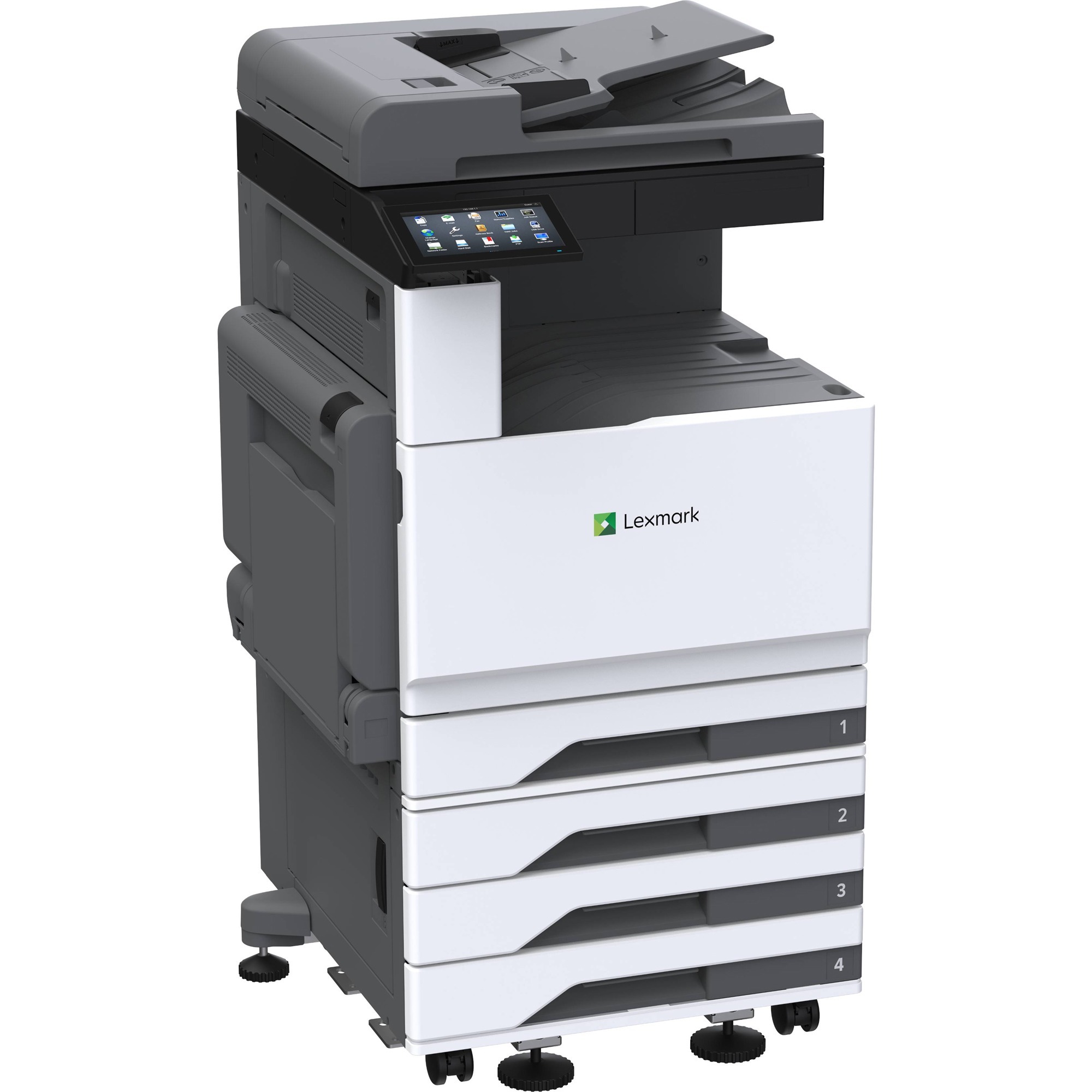 Lexmark CX931dtse Laser Multifunction Printer - Color  - Copier/Printer/Scanner - 35 ppm Mono/35 ppm Color Print - 1200 x 1200 dpi Print - Automatic Duplex Print - Up to 150000 Pages Monthly - Color Flatbed Scanner - 600 dpi Optical Scan - Gigabit Etherne