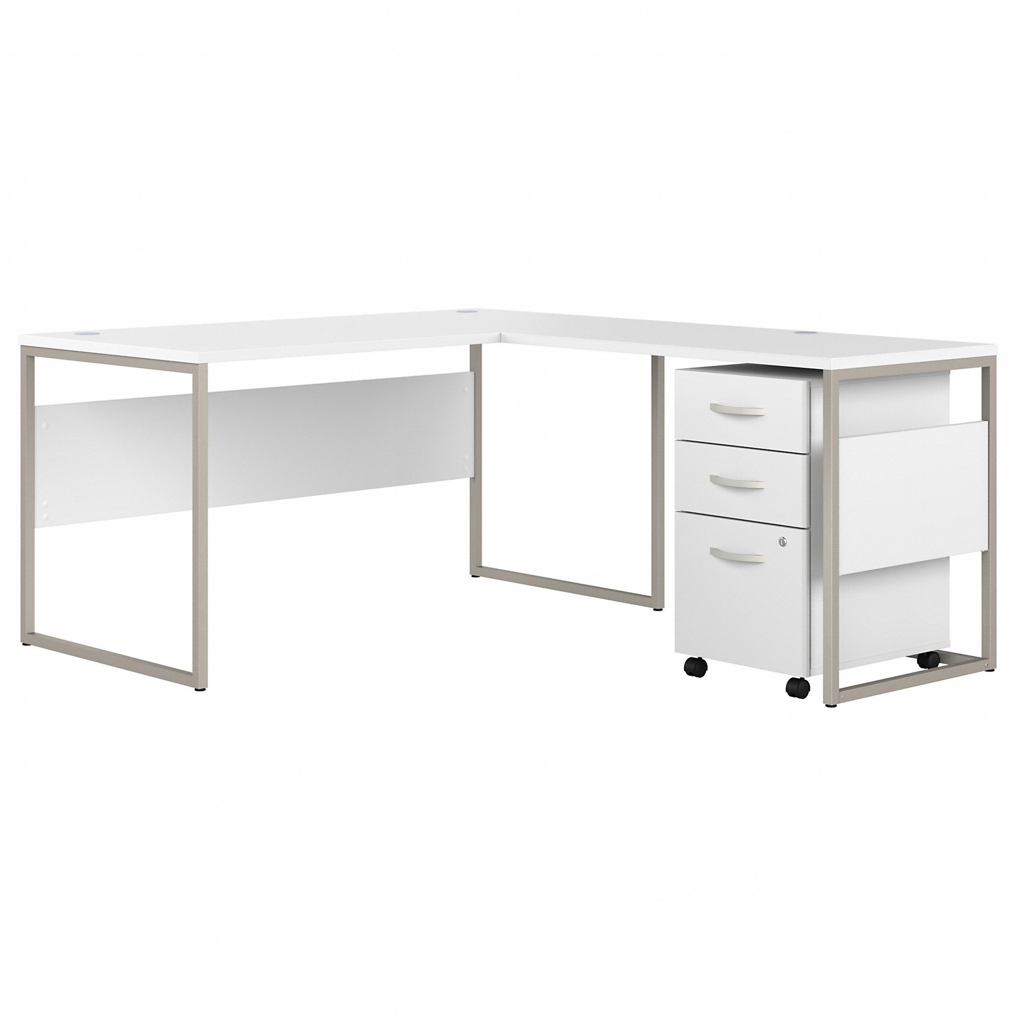 Bush Business Furniture Hybrid Collection White Desking