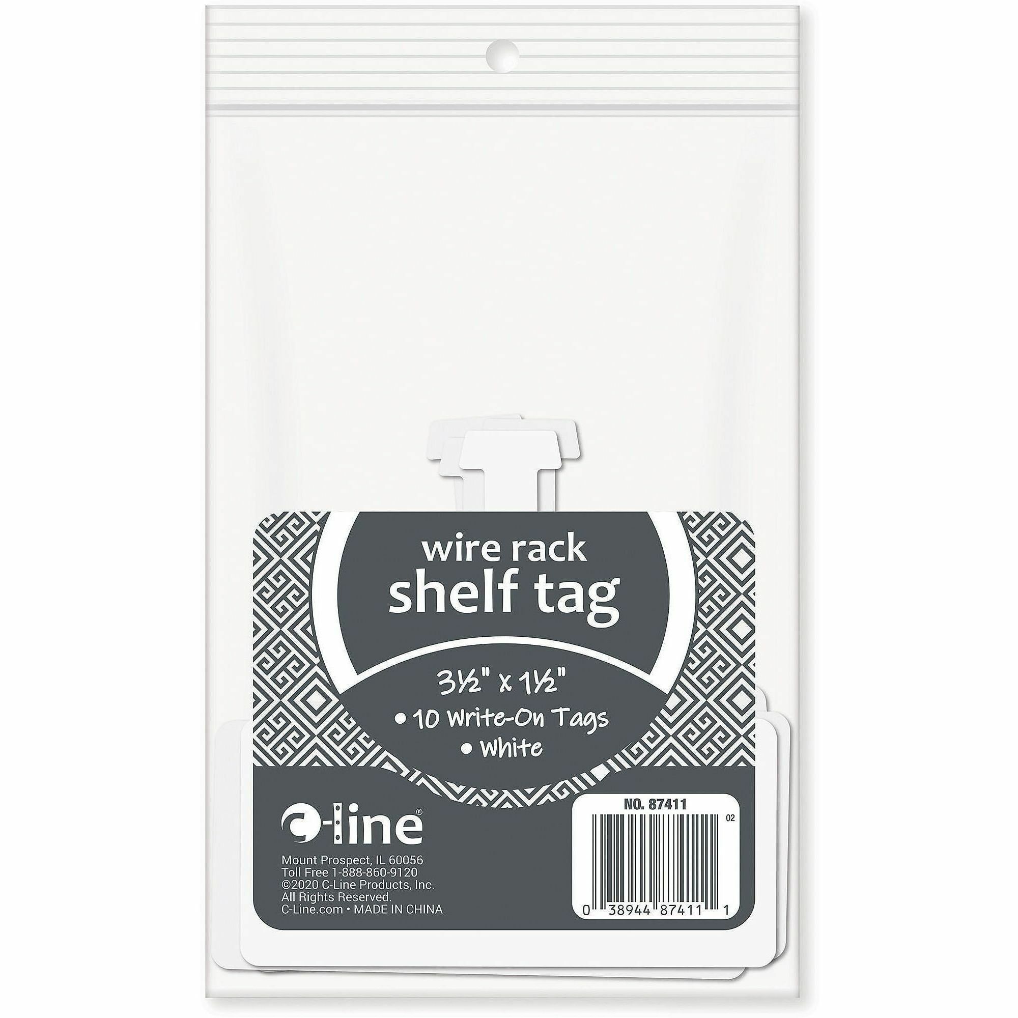 C-Line Wire Shelf Tags