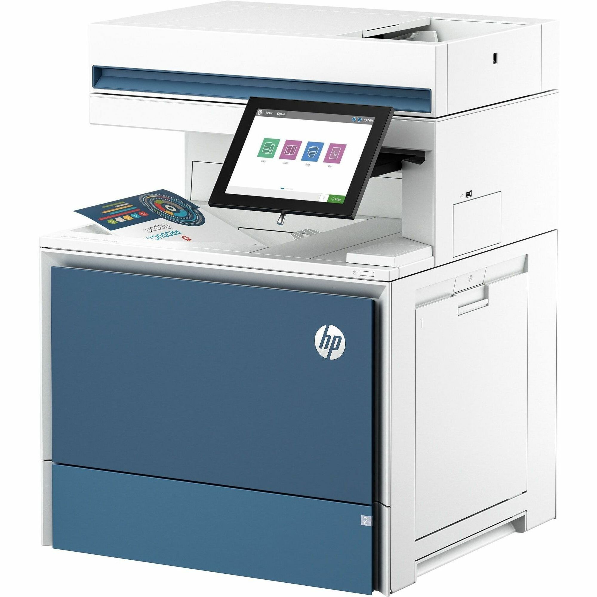 HP LaserJet Enterprise 6800dn Wired Laser Multifunction Printer - Copier/Printer/Scanner - 55 ppm Color Print - 1200 x 1200 dpi Print - Automatic Duplex Print - Up to 100000 Pages Monthly - Color Flatbed, ADF, CIS Scanner - 600 dpi Optical Scan - Gigabit 