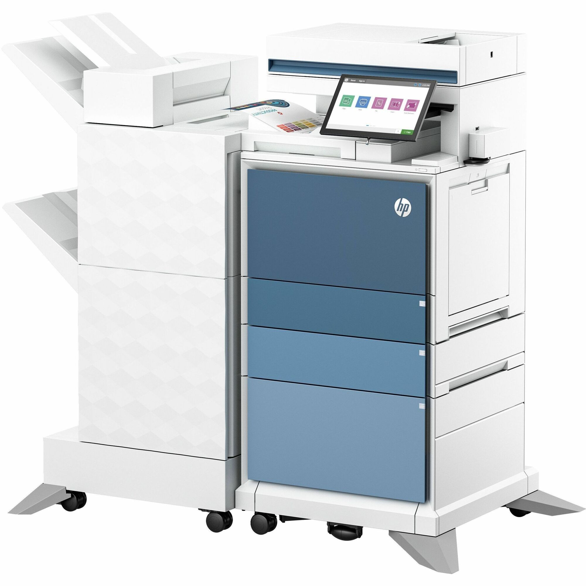 HP LaserJet Enterprise 6800zfw+ Wired Laser Multifunction Printer - Color - Copier/Fax/Printer/Scanner - 55 ppm Color Print - 1200 x 1200 dpi Print - Automatic Duplex Print - Up to 100000 Pages Monthly - Color Flatbed Scanner - 600 dpi Optical Scan - Colo
