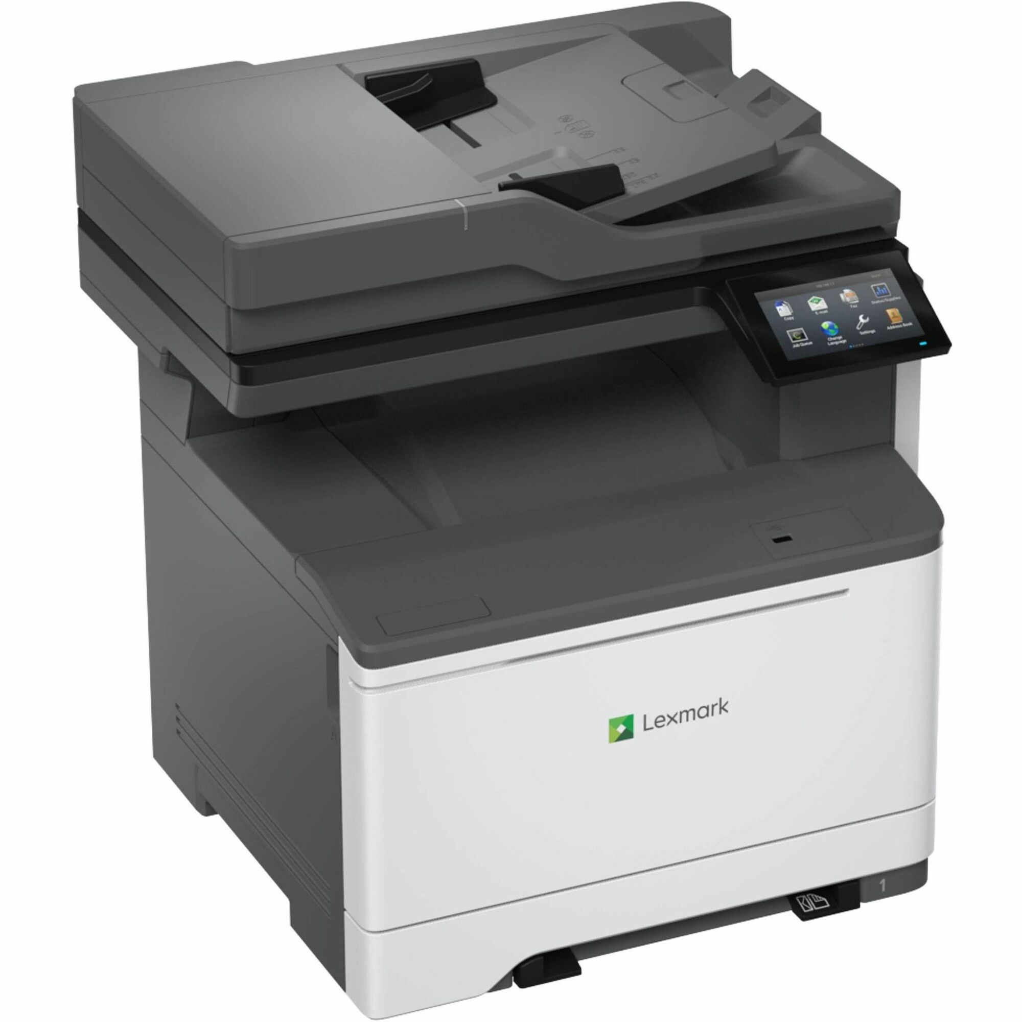 Lexmark CX532adwe Wired & Wireless Laser Multifunction Printer - Color - Copier/Fax/Printer/Scanner - 35 ppm Mono/35 ppm Color Print - 1200 x 1200 dpi Print - Automatic Duplex Print - Up to 100000 Pages Monthly - Color Flatbed/ADF Scanner - 600 x 600 dpi 