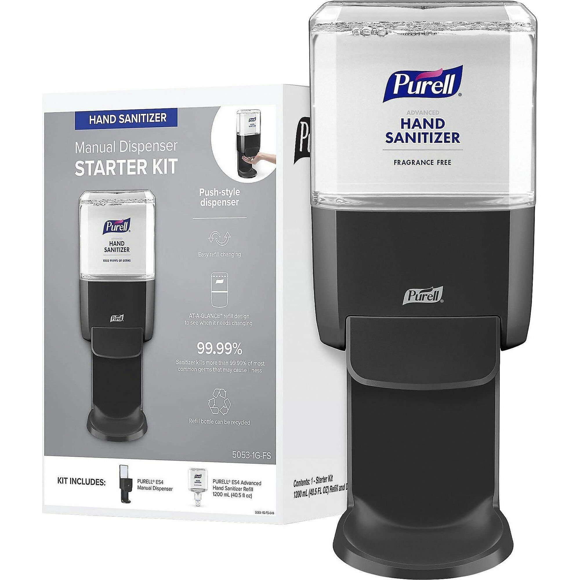Gojo&reg; ES4 Push Hand Sanitizer Dispenser Starter Kit