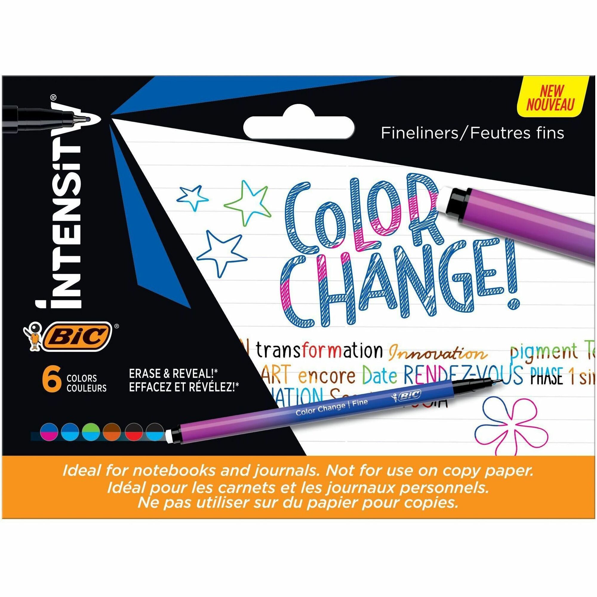 The Mizzou Store - BIC Intensity Fineliner Marker Pen 6-Pack