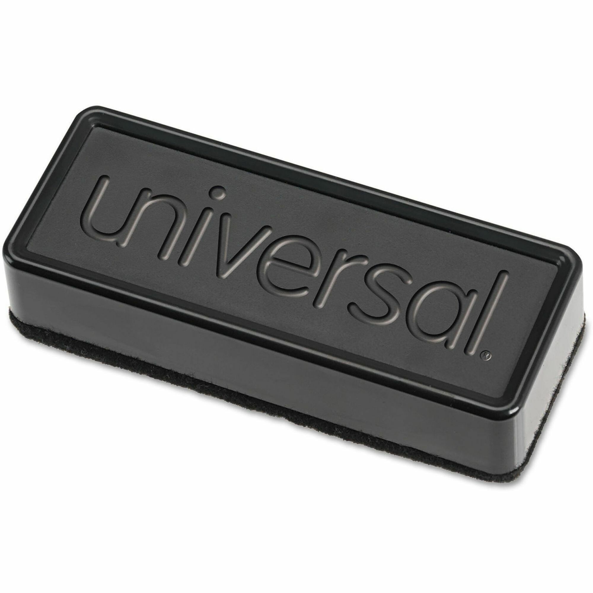 Universal Dry Erase Whiteboard Eraser, 5" x 1.75" x 1" , Black