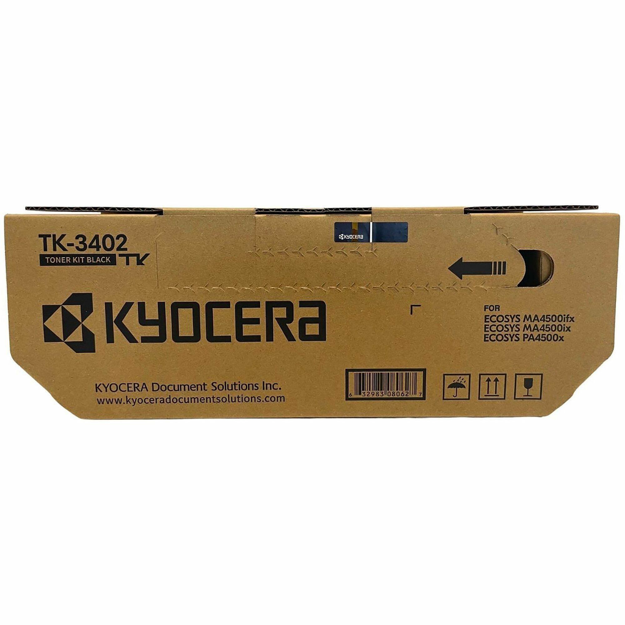 Kyocera TK-3402 Original Standard Yield Laser Toner Cartridge - Black - 1 Each