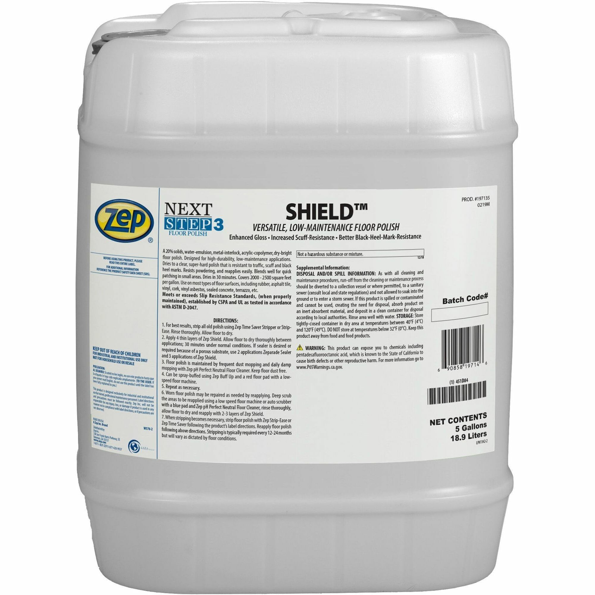 Zep Commercial SHIELD Floor Polish