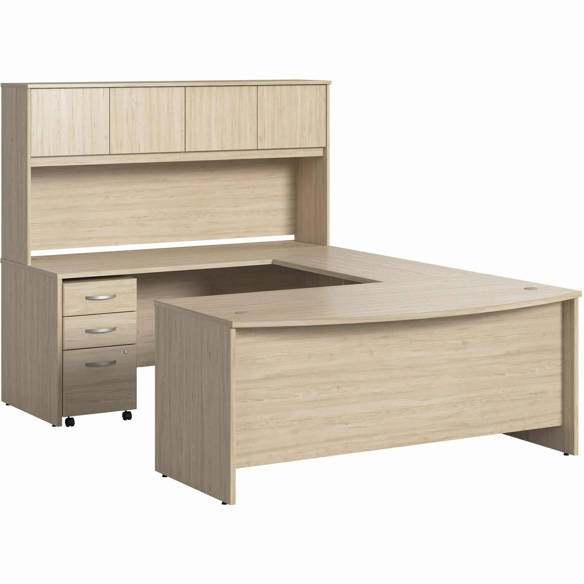 Bush Business Furniture Studio C 72W x 36D U Shaped Desk with Hutch and Mobile File Cabinet