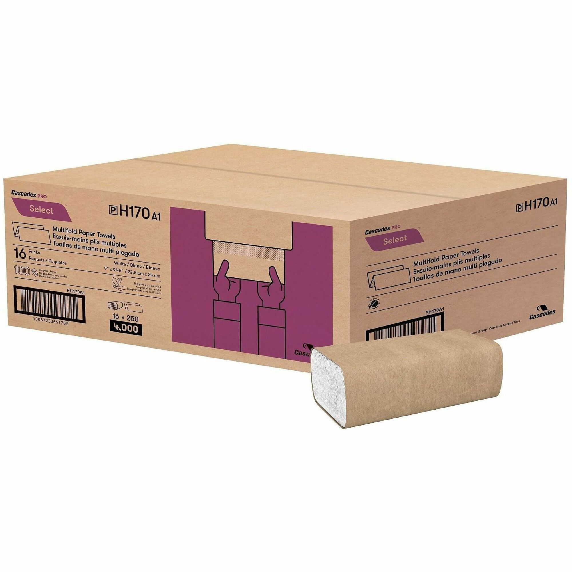 Cascades PRO Multifold Paper Towel, 9 x 9.45