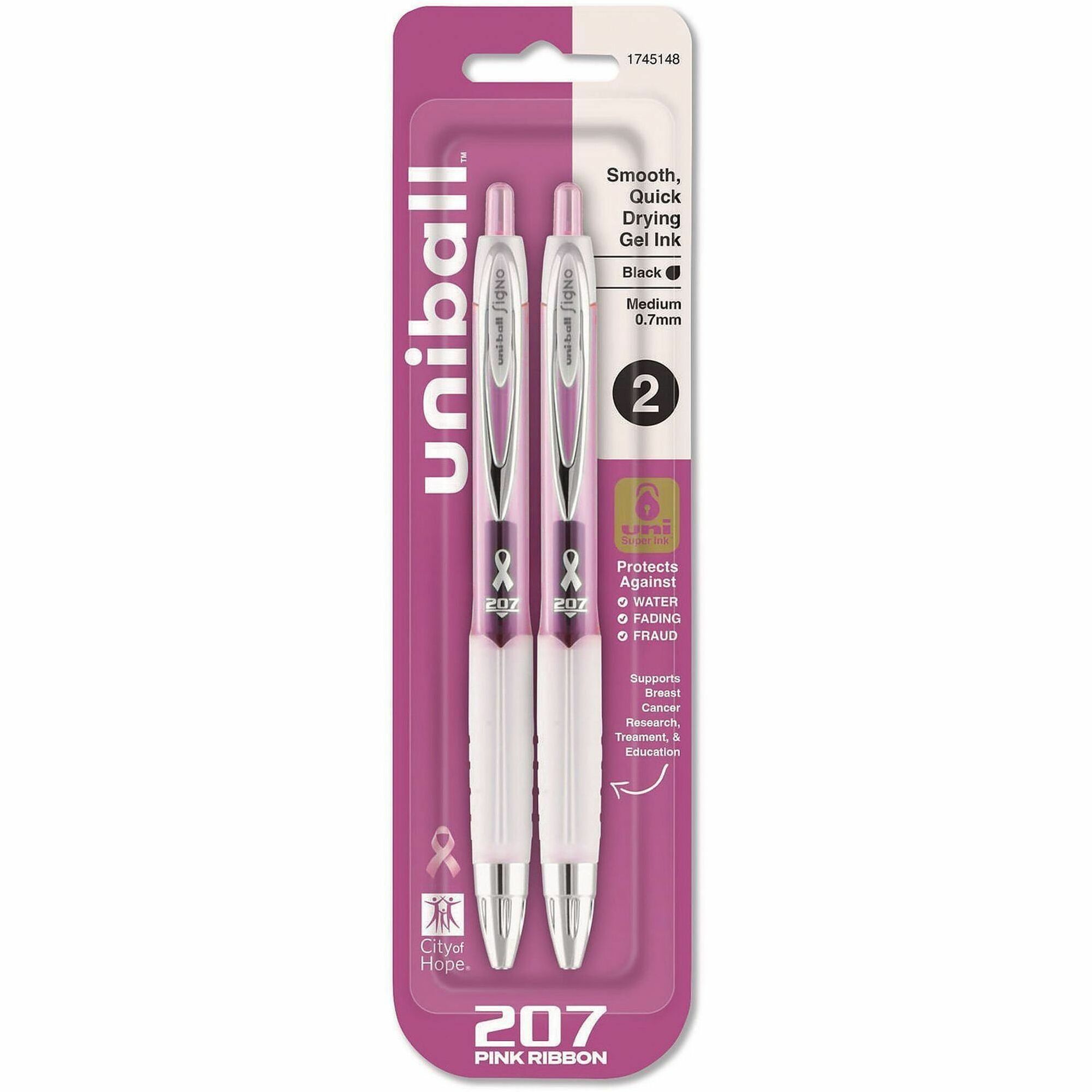 uni&reg; 207 Pink Ribbon Gel Pen