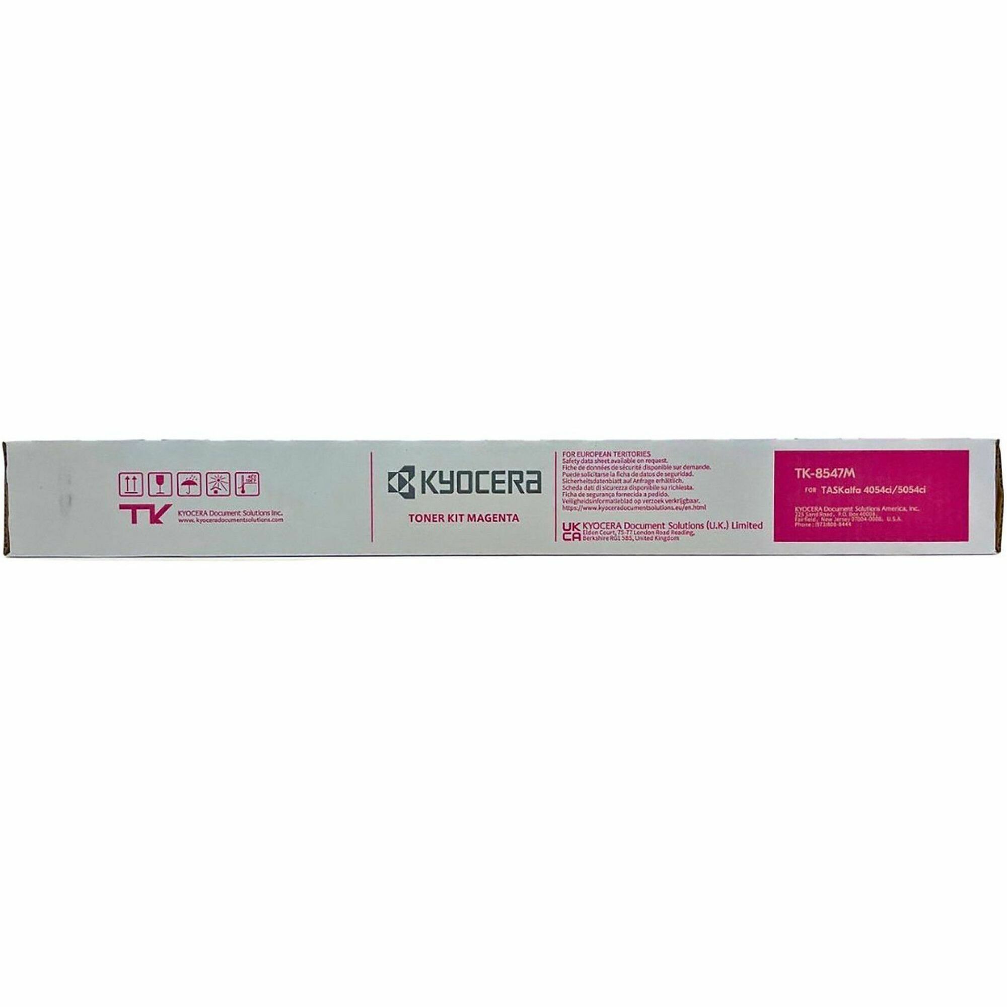 Kyocera TK-8547M Original Standard Yield Laser Toner Cartridge - Magenta - 1 Each