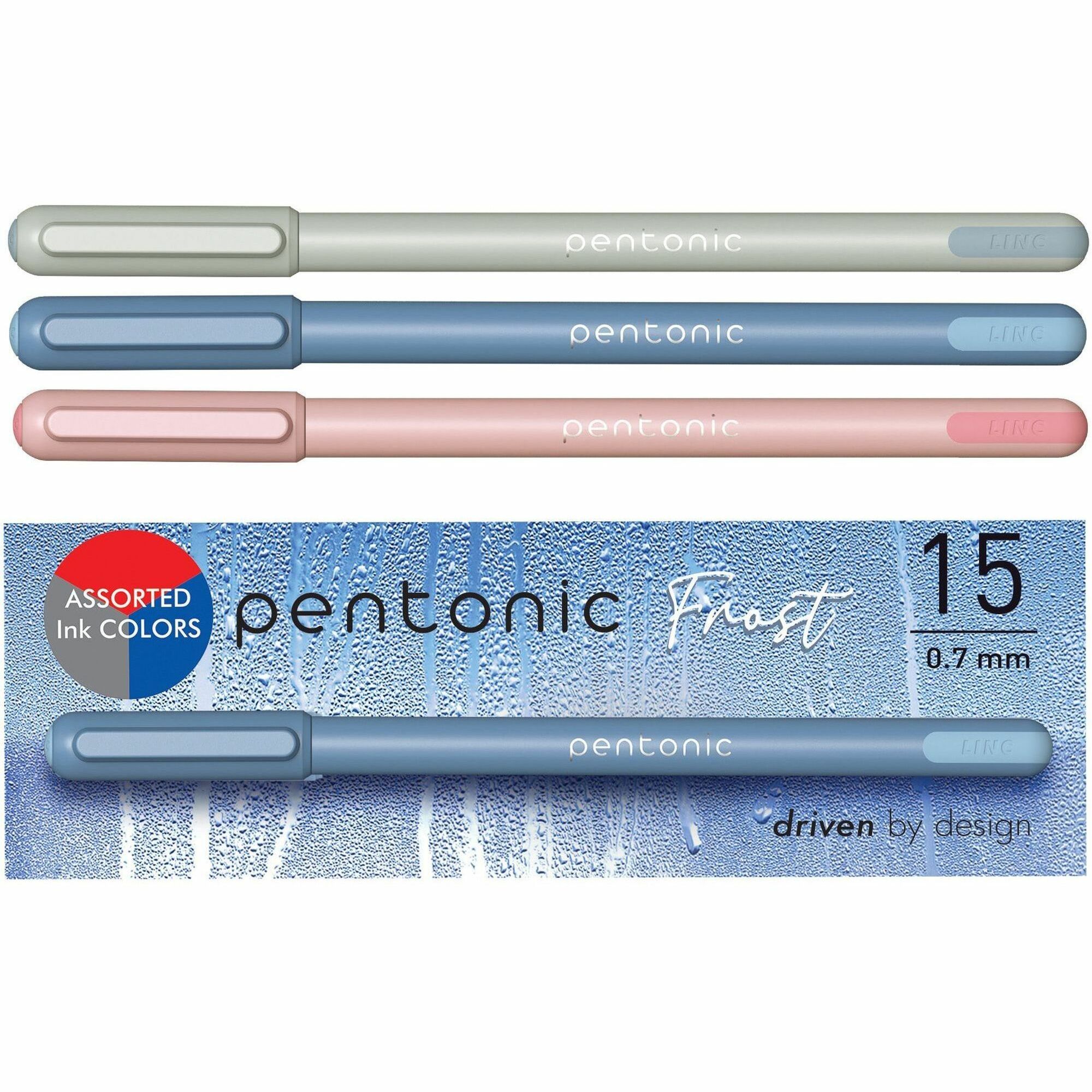 Pentonic Frosted Barrel Ballpoint Pens