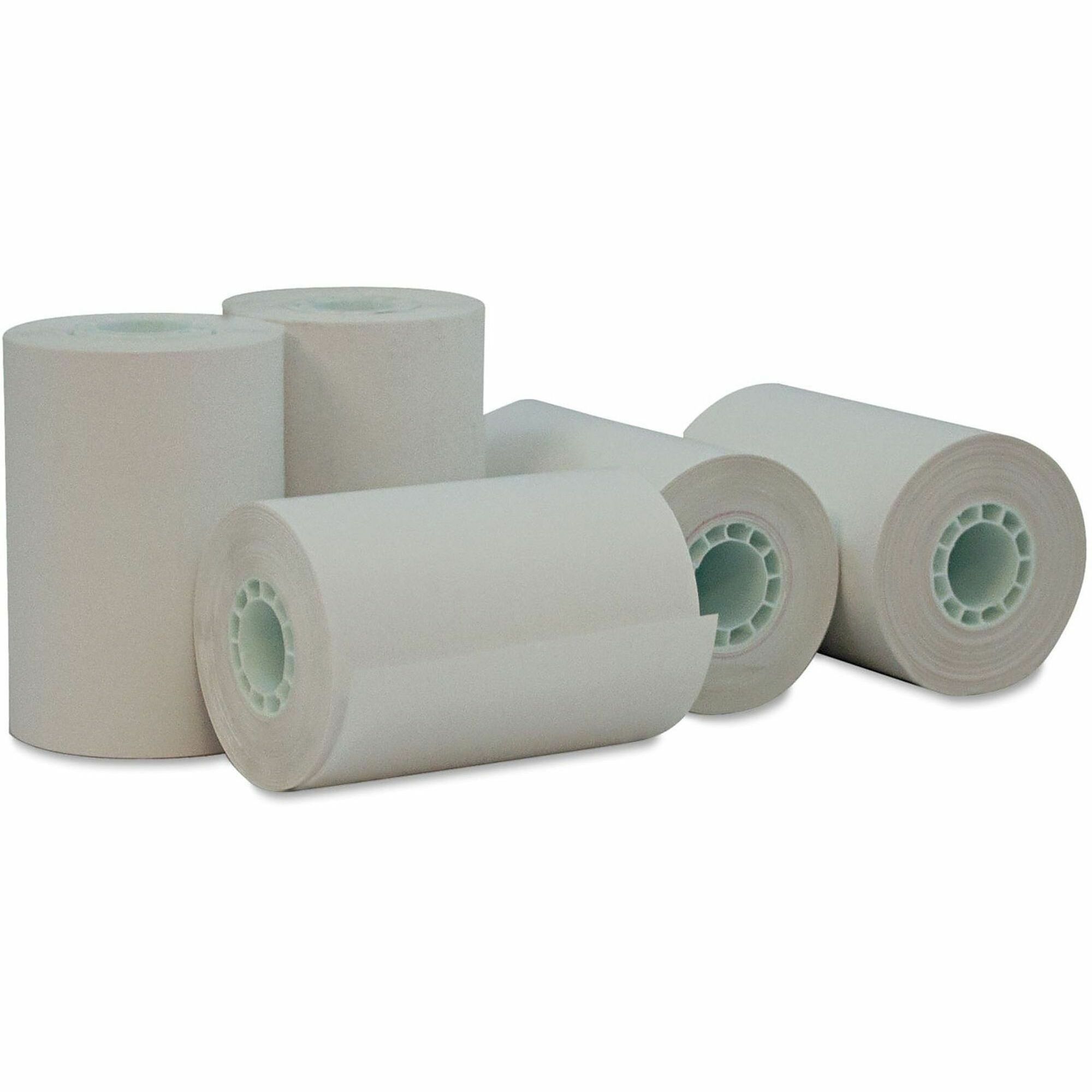 Universal Direct Thermal Print Paper Rolls, 0.5" Core, 2.25" x 55 ft, White, 50/Carton