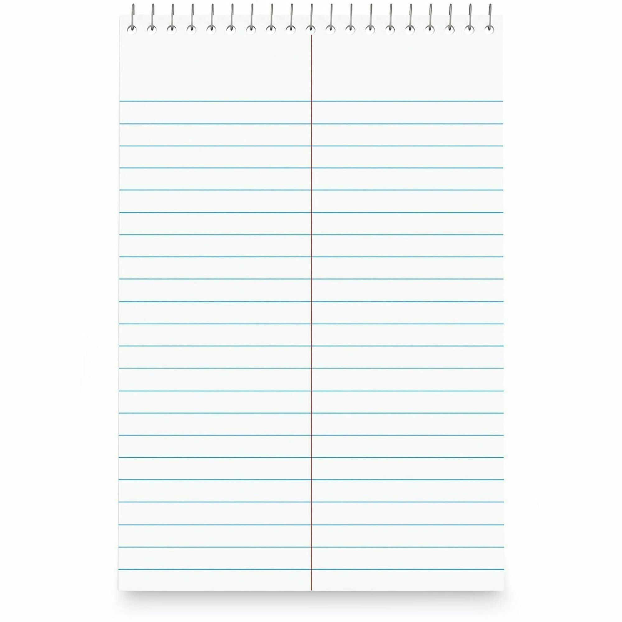 Universal Steno Pads, Gregg Rule, Red Cover, 80 White 6 x 9 Sheets, 6/Pack