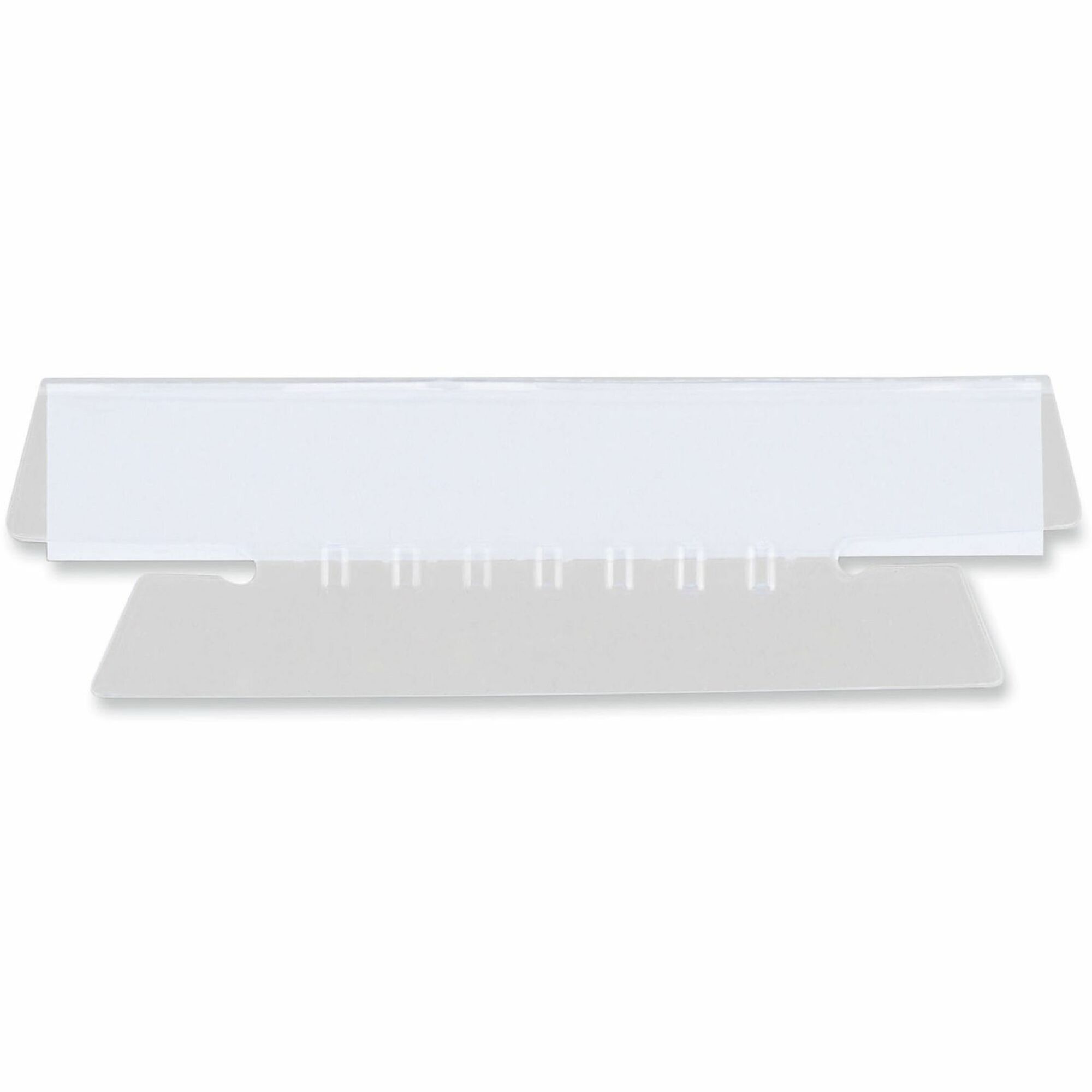 Universal Hanging File Folder Plastic Index Tabs, 1/3-Cut, Clear, 3.7" Wide, 50/Pack