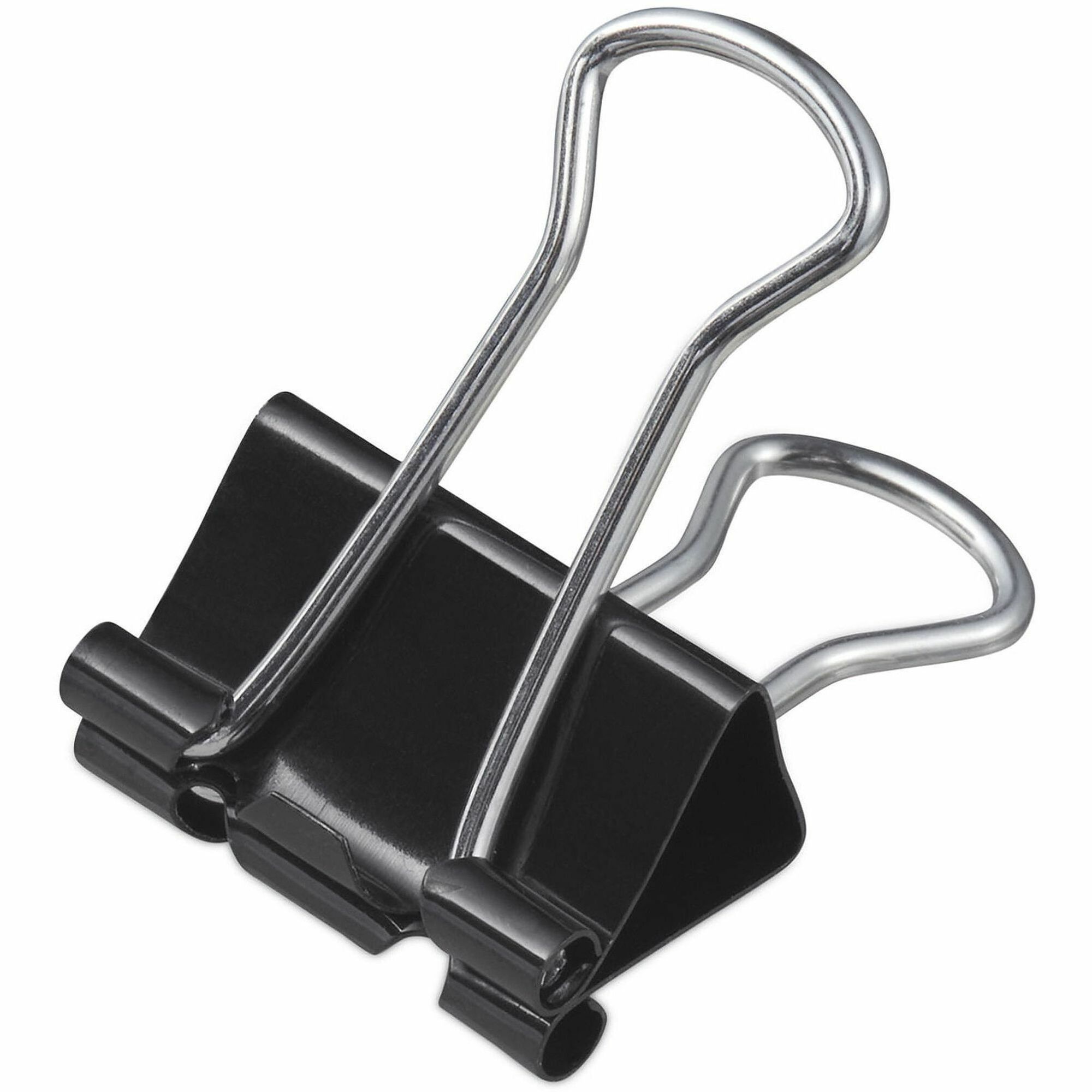 Universal Binder Clip Zip-Seal Bag Value Pack, Medium, Black/Silver, 36/Pack