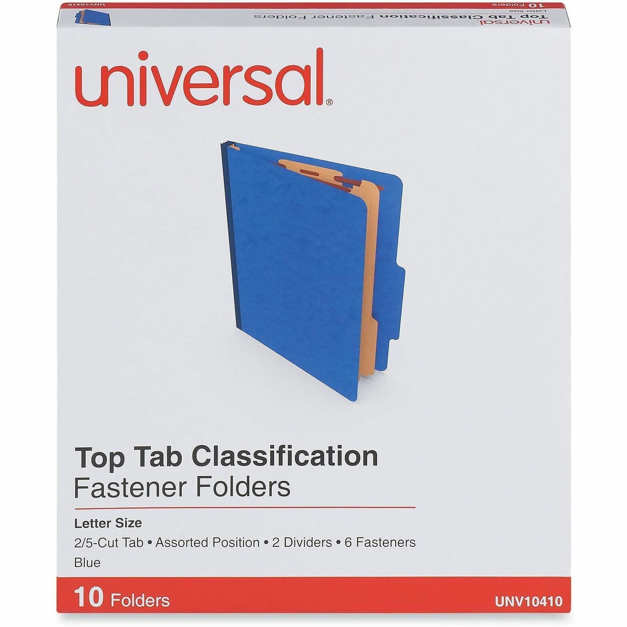 Universal 2/5 Tab Cut Letter Classification Folder
