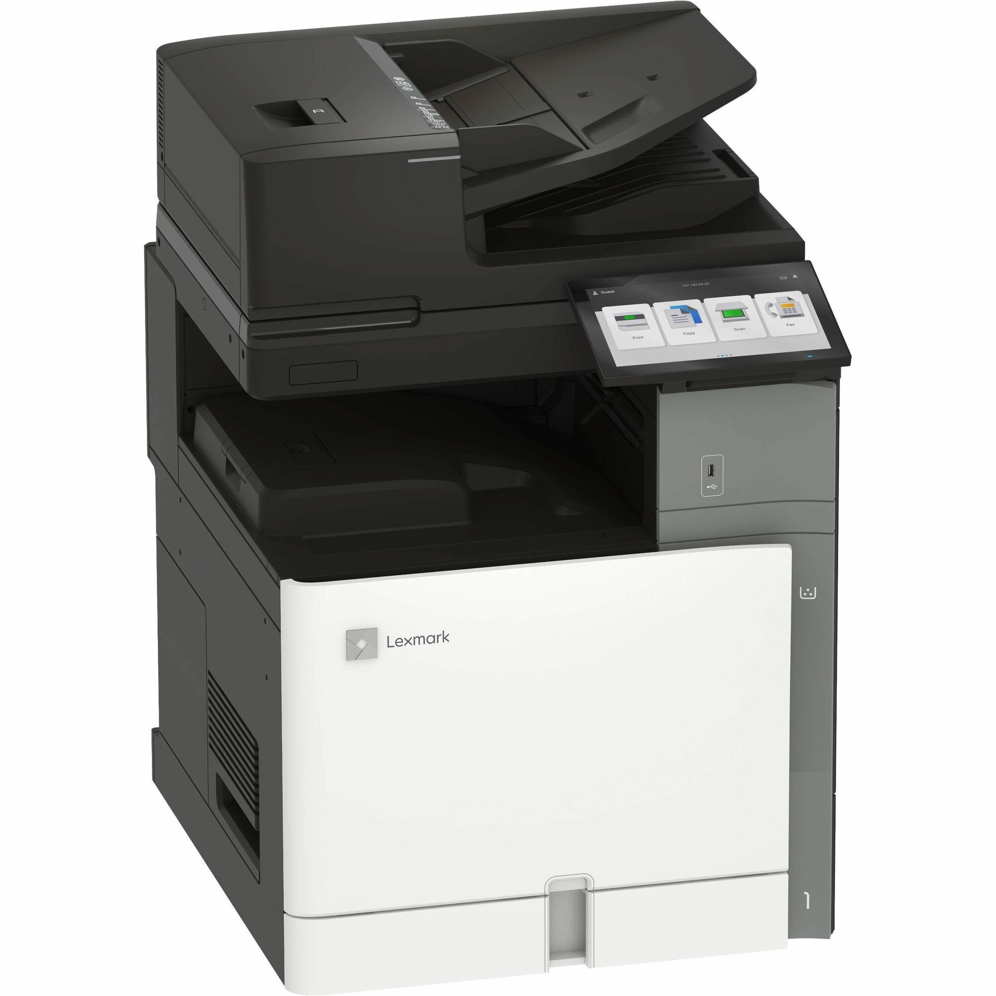 Lexmark CX963se Wired & Wireless Laser Multifunction Printer - Color  - Copier/Printer/Scanner - 55 ppm Mono/55 ppm Color Print - 4800 dpi Print - Automatic Duplex Print - Up to 270000 Pages Monthly - Color Flatbed, ADF, DADF Scanner - 600 dpi Optical Sca