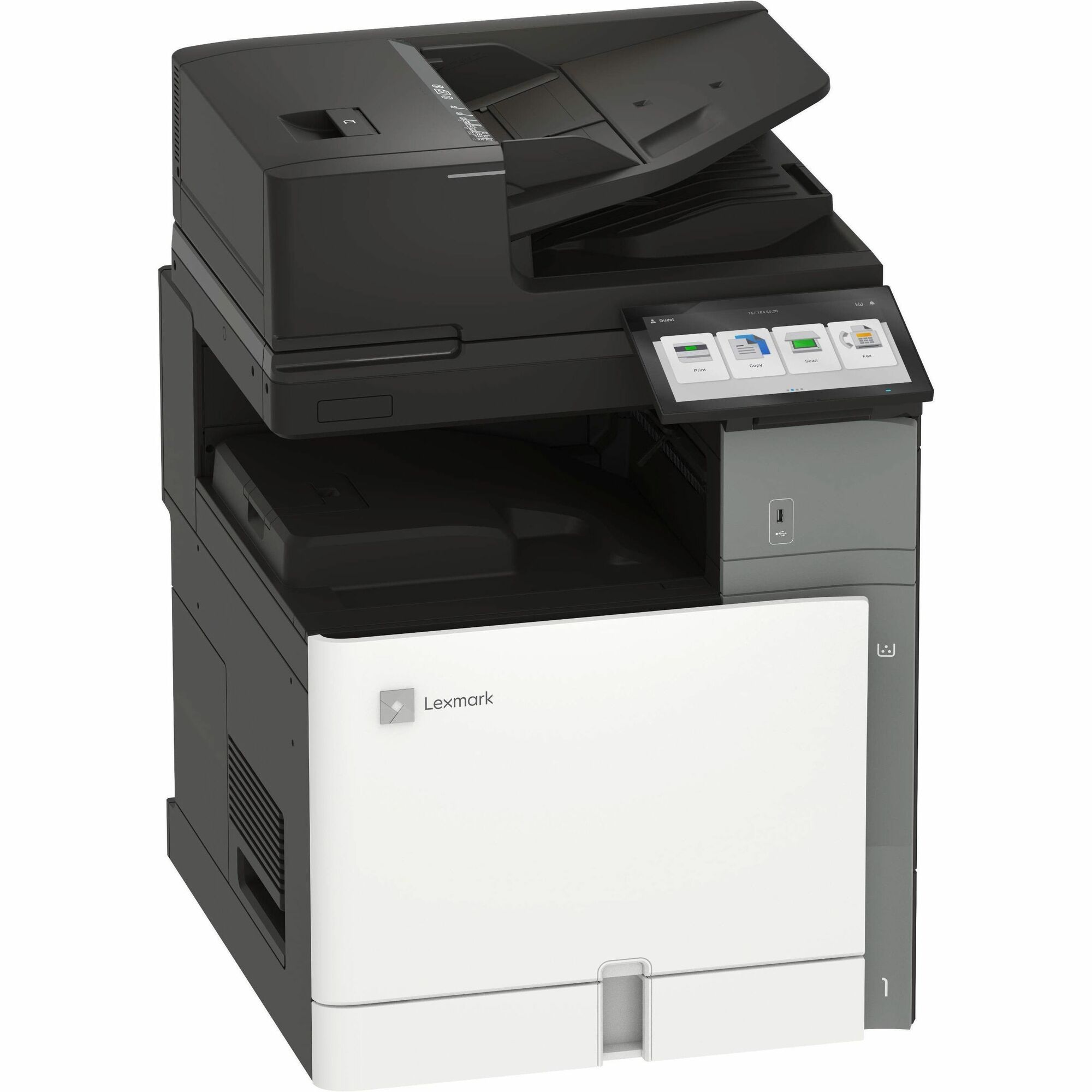 Lexmark CX833se Wired & Wireless Laser Multifunction Printer - Color  - Copier/Printer/Scanner - 55 ppm Mono/55 ppm Color Print - 4800 dpi Print - Automatic Duplex Print - Up to 270000 Pages Monthly - Color Flatbed, DADF Scanner - 300 dpi Optical Scan - G