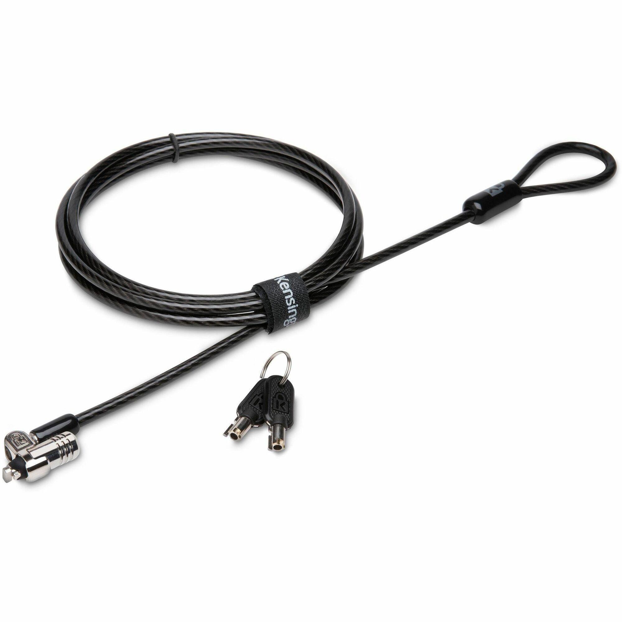 Kensington MicroSaver 2.0 Keyed Laptop Lock - Master Keyed On Demand - TAA - 6 ft (1.83 m) Cable - Patented T-bar/Key Lock - Carbon Steel, Plastic - For Notebook 
