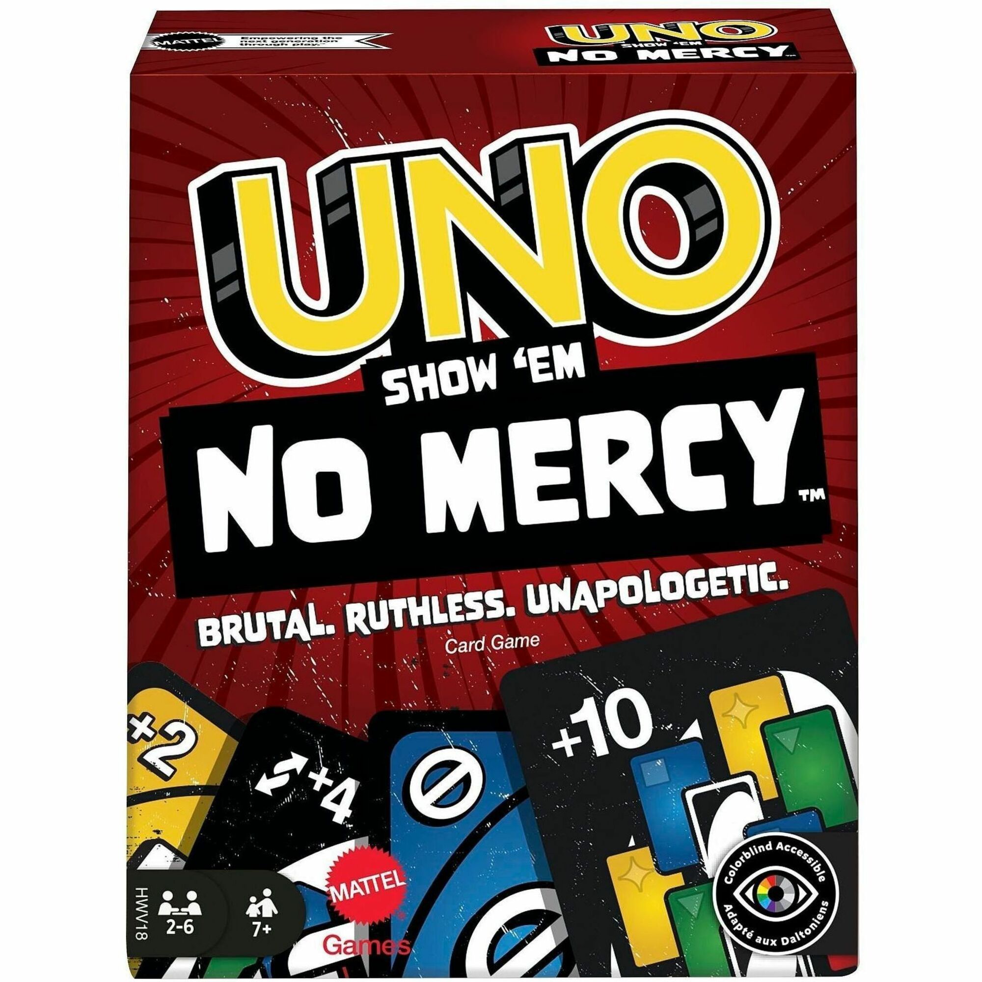 UNO Show 'Em No Mercy Card Game For Kids, Adults & Family Night, Parties And Travel