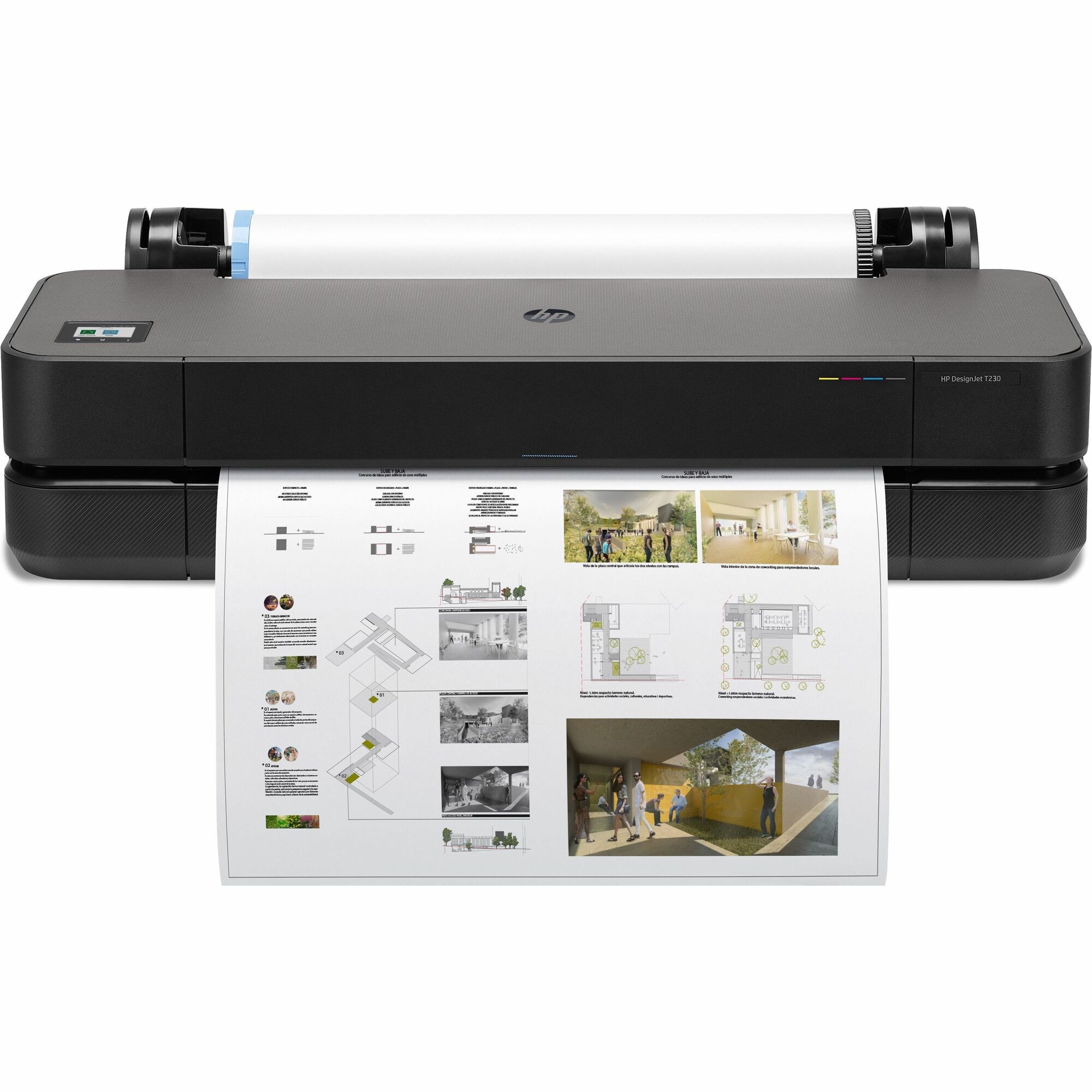 HP Designjet T230 A1 Inkjet Large Format Printer - Includes Printer - 24" (609.60 mm) Print Width - Color - 35 Second Color Speed - 2400 x 2400 dpi - 500 MB - USB - Ethernet - Wireless LAN - Wi-Fi Direct